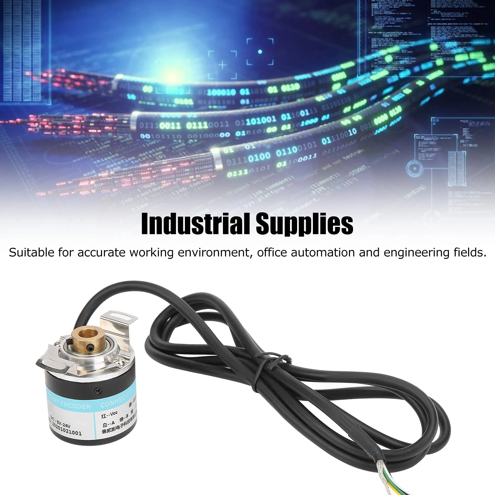 Half Hollow Wave Encoder, Abz Encoder 3-Phase Compact for Engineering Areas for Office Automation (C38S6G5-300Z-G24N, Pisa Leaning Tower Type) - Image 3