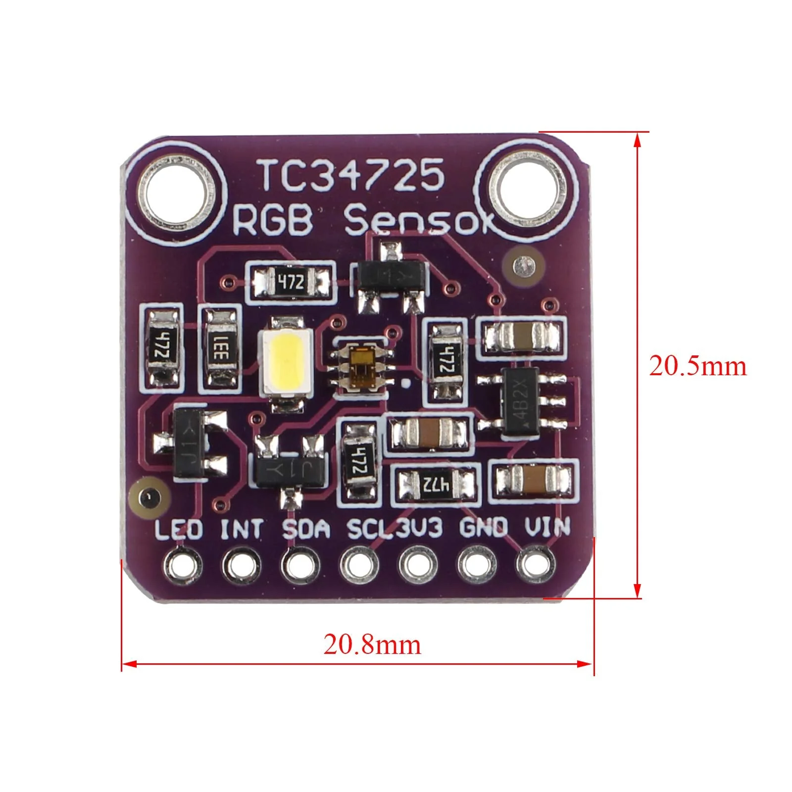 HALJIA TCS34725 Colour Sensor RGB Colour Sensor Light Detection Development Board Module Compatible with Arduino - Image 5