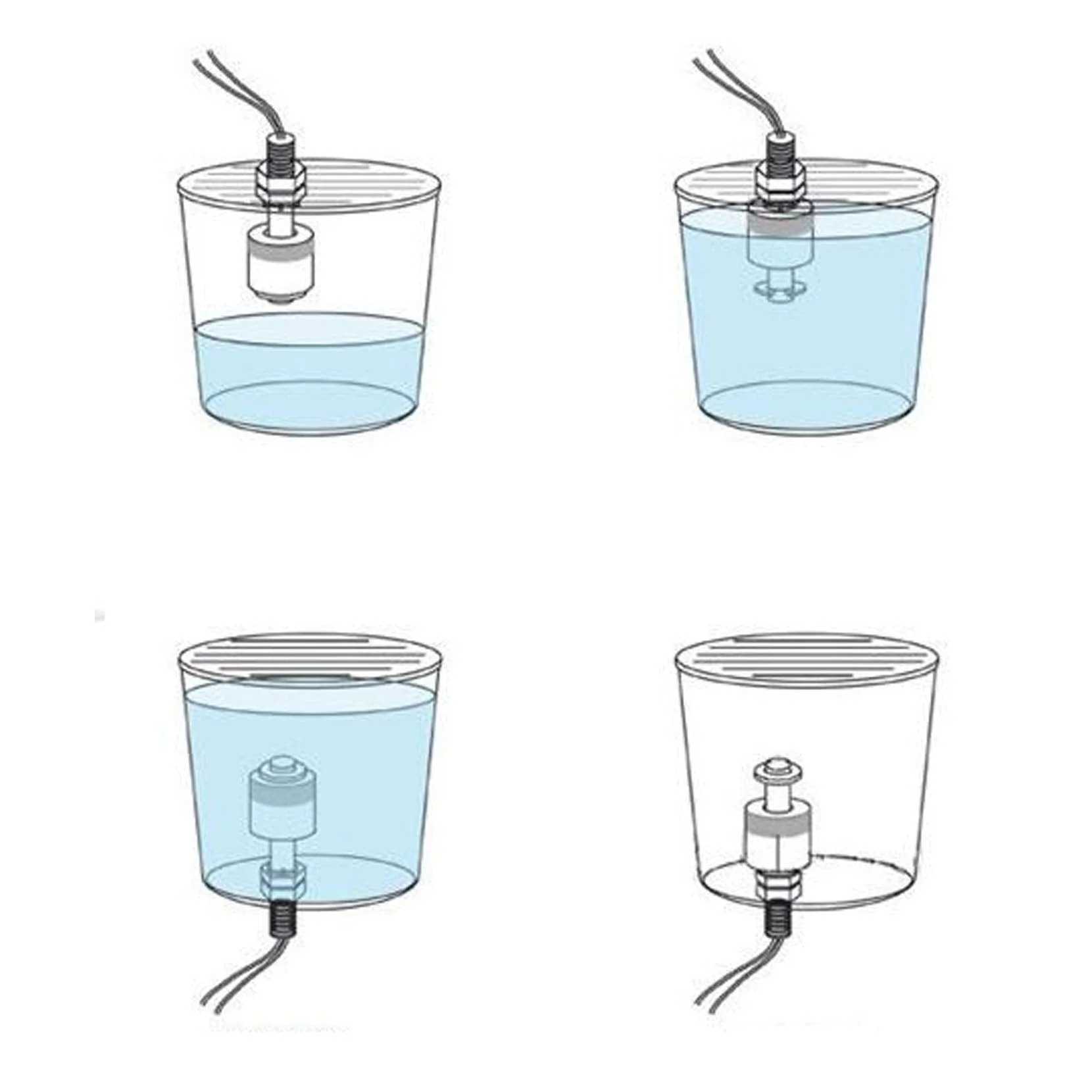HALJIA ZP4510 2pcs Mini Liquid Water Level Sensor Vertical Float Switch for Aquarium Pump Control L=45mm - Image 7