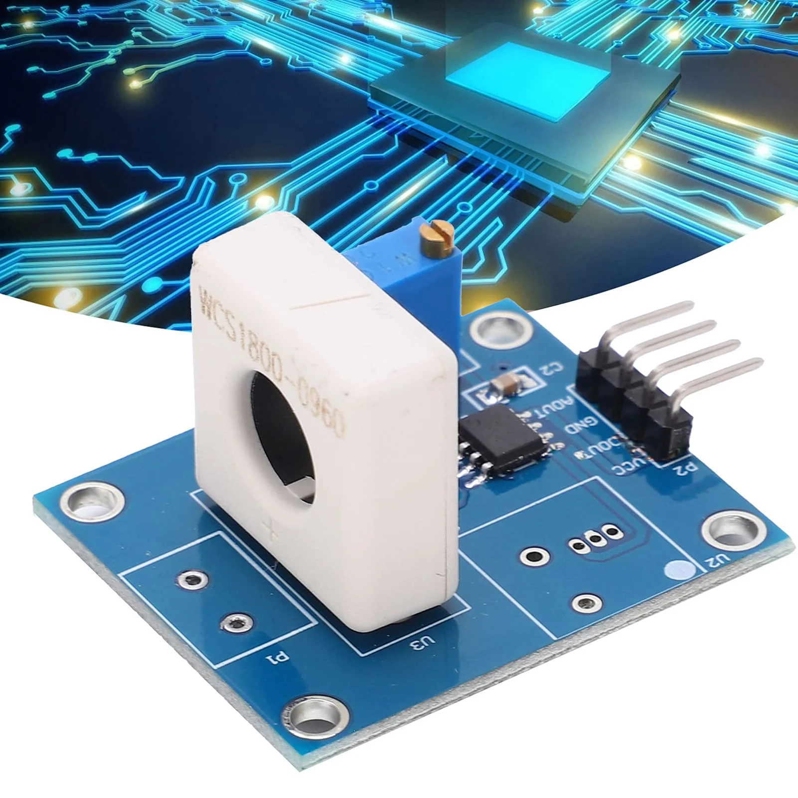 Hall Current Detection Sensor Module DC 5V 35A WCS1800 Short Circuit Overcurrent Protection Detector with Overcurrent LED Signal Display - Image 5