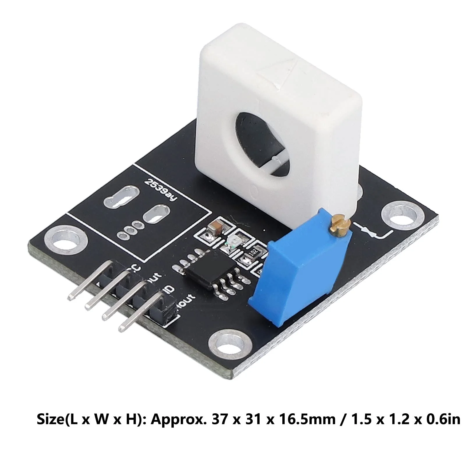 Hall Current Sensor, 100A WCS1600 DC 5V Short Circuit Protection Modules Adjustable Short Circuit Overcurrent Protection Detector for Intelligent Car Engine Overcurrent Detection Wcs1600-black - Image 4