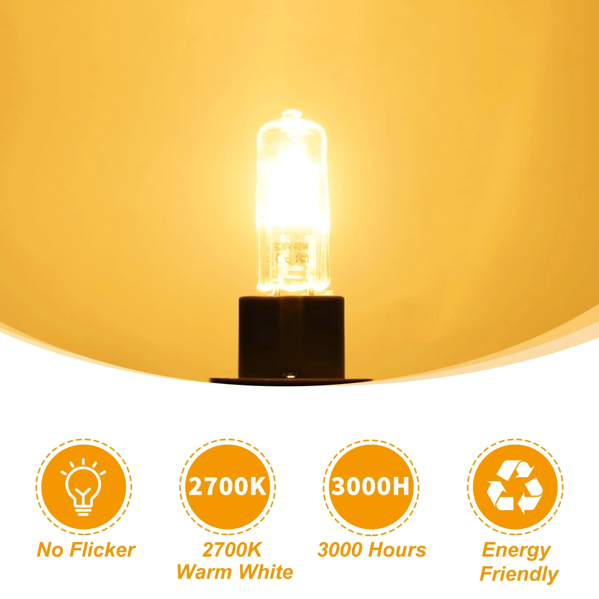 Halogen Light Bulb G9 (12 Pieces) Halogen G9 40 W 230 V, 560 LM 2700 K Warm White Dimmable No Flickering Halogen Bulbs Pin Base Lamp for Oven Lamp 300 °C Microwave Cooker, Ceiling Lights, Wall Lamp - Image 5