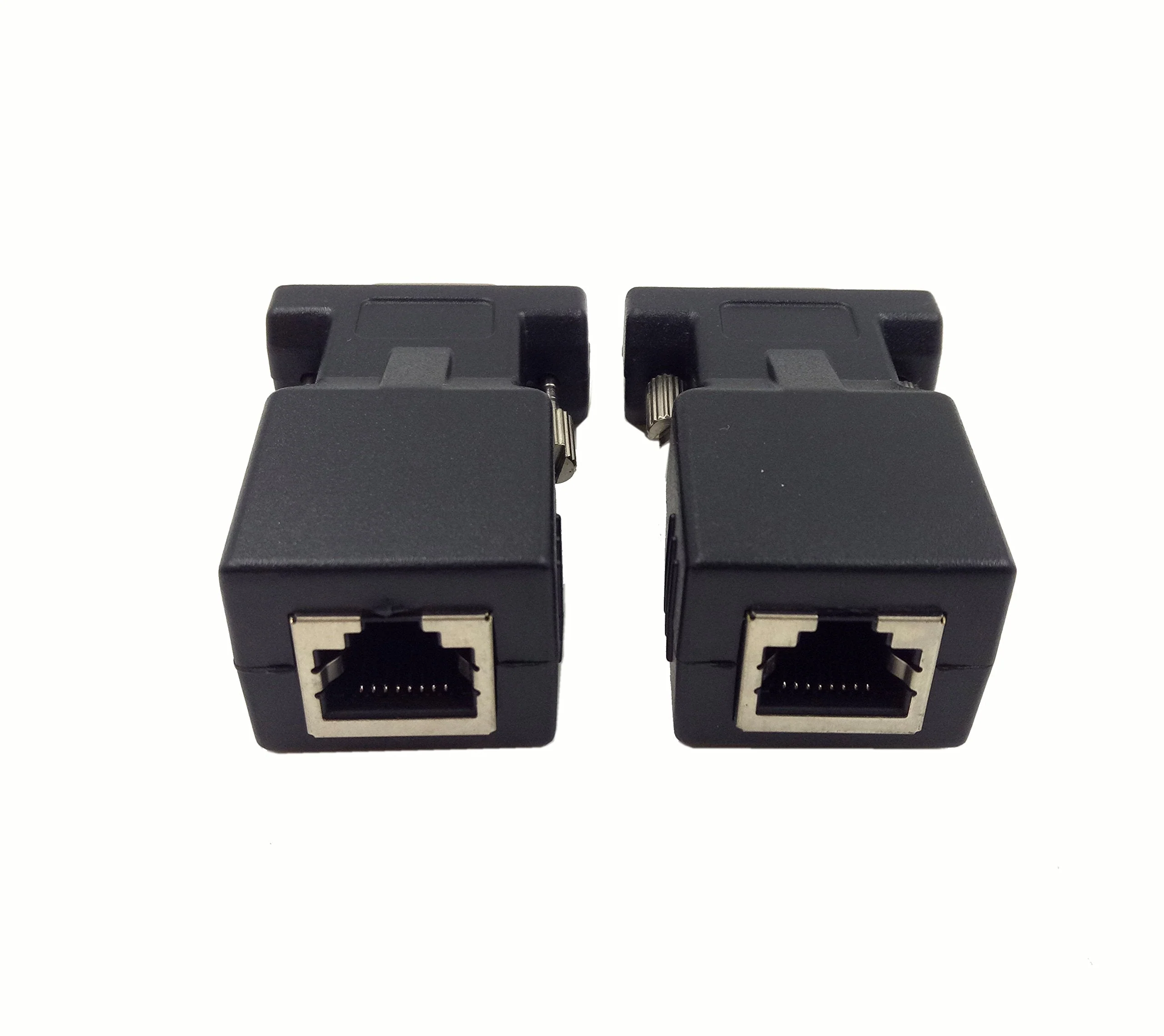 Halokny VGA Extender Over Ethernet Adapter, VGA 15 Pin Male to CAT5 CAT6 RJ45 Female Network Cable Extender Connector Adapter(2-Pack) - Image 4