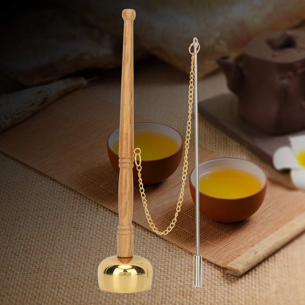 Hand Bell, Meditation Prayer Bells Buddhism Wooden Handle Brass Hand Bell Singing Scripture Implement Buddhist Supplies - Image 4
