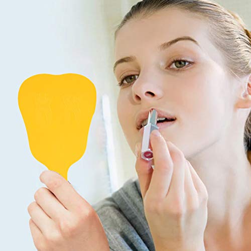 Hand Mirror, 4 Colours Tooth Mirror for Children, Single-sided Hand Mirror with Low Magnification, Dental Care Hand Mirror Tool, Cute Dental Care Hand Mirror Tool, Plastic Handle (Yellow) - Image 7