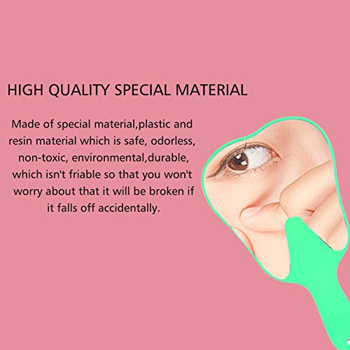 Hand Mirror, Small Hand Mirror, Single-sided Hand Mirror with Low Magnification, Dental Care Hand Mirror Tool, Fashionable, Cute Dental Care, Hand Mirror Tool, 4 Colours, Plastic Handle (Green) - Image 2
