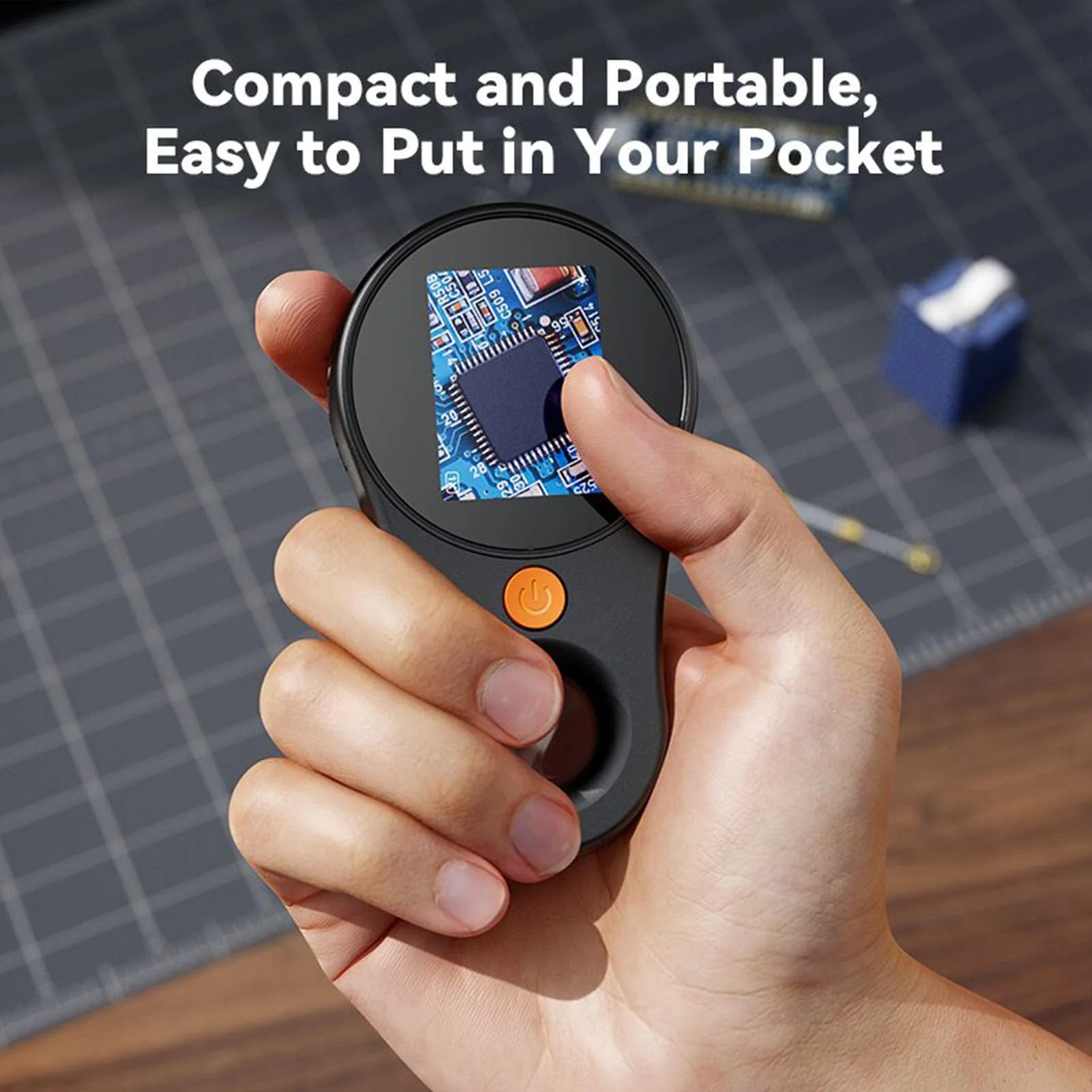 Handheld Digital Microscope 500X Magnification - 2MP Portable Magnifying Glass with 2.0 Inch Screen & Built in 8 LEDs, Compatible with OS, Science Kits Black - Image 6