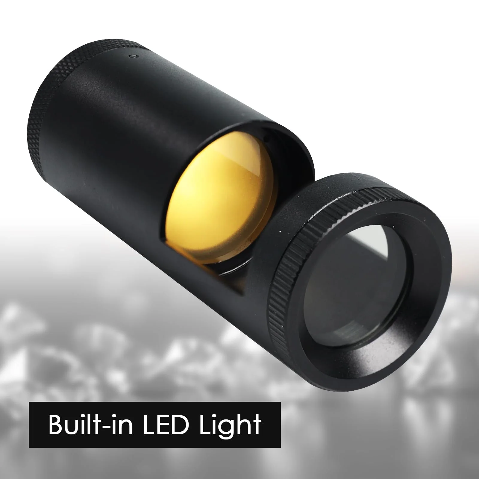 Handheld LED Polariscope Optical Glass Double Lens Design 28mm Diameter Loupe Magnifier Jeweler with Built-in Illumination Gemologist Gemstone Tester Tool - Image 6
