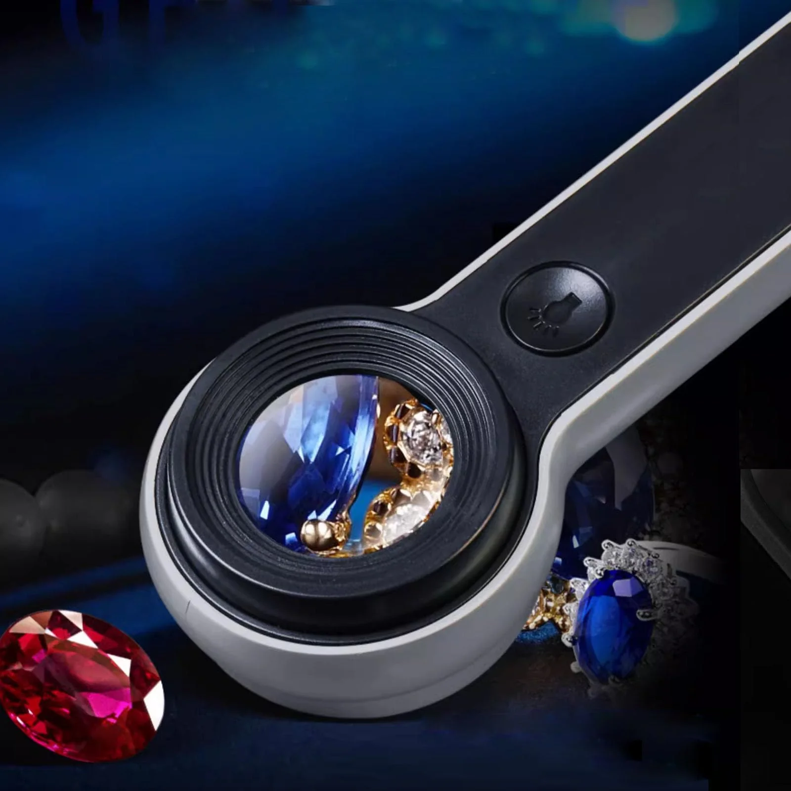 Handheld Magnifier Loupe 60x with UV and LED Lights, USB Rechargeable Illuminated Jewelers Loupe Optical Glass Magnifying Glass for Diamond, Jewelry, Coins, Stamps, Currency, Circuit Board - Image 4