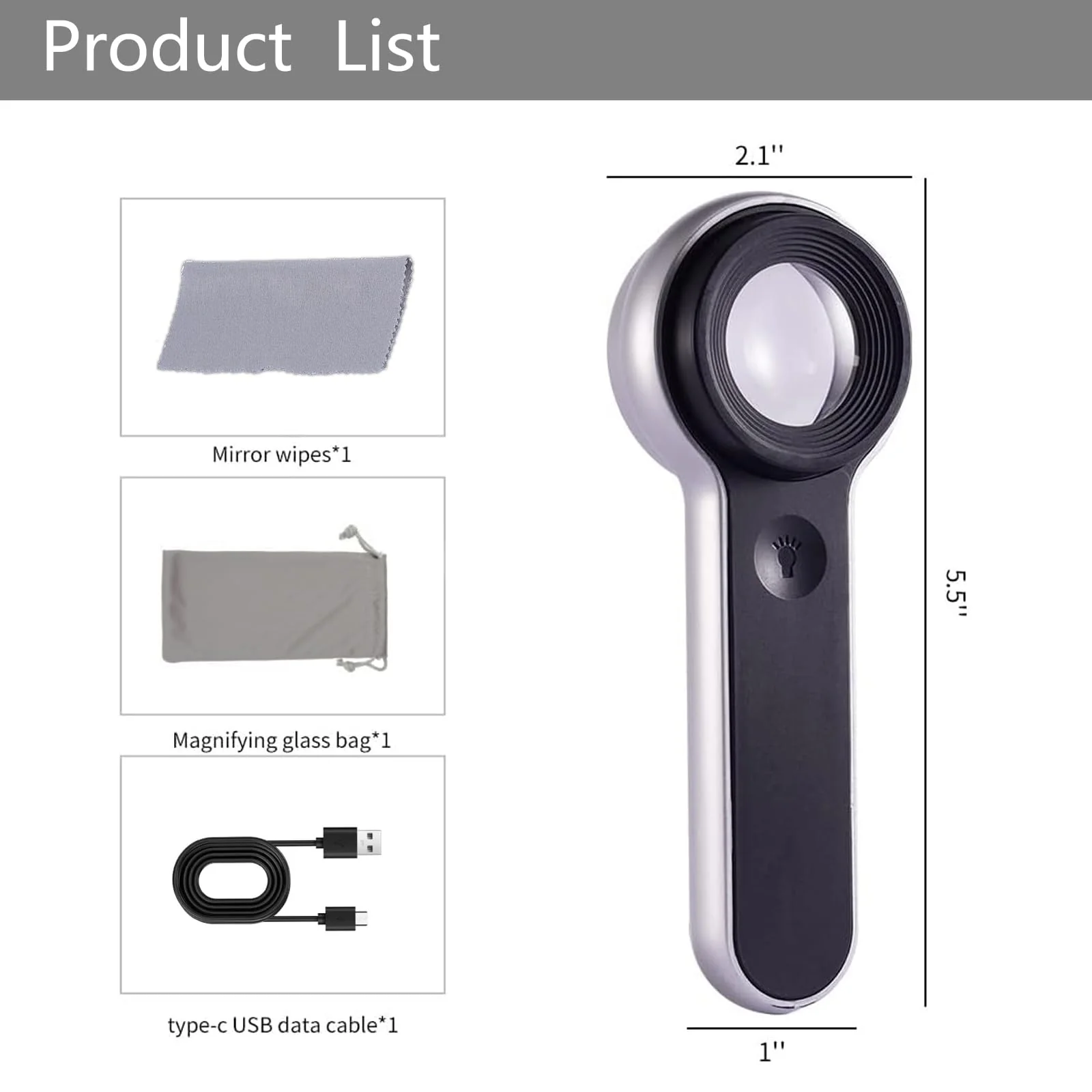 Handheld Magnifier Loupe 60x with UV and LED Lights, USB Rechargeable Illuminated Jewelers Loupe Optical Glass Magnifying Glass for Diamond, Jewelry, Coins, Stamps, Currency, Circuit Board - Image 7