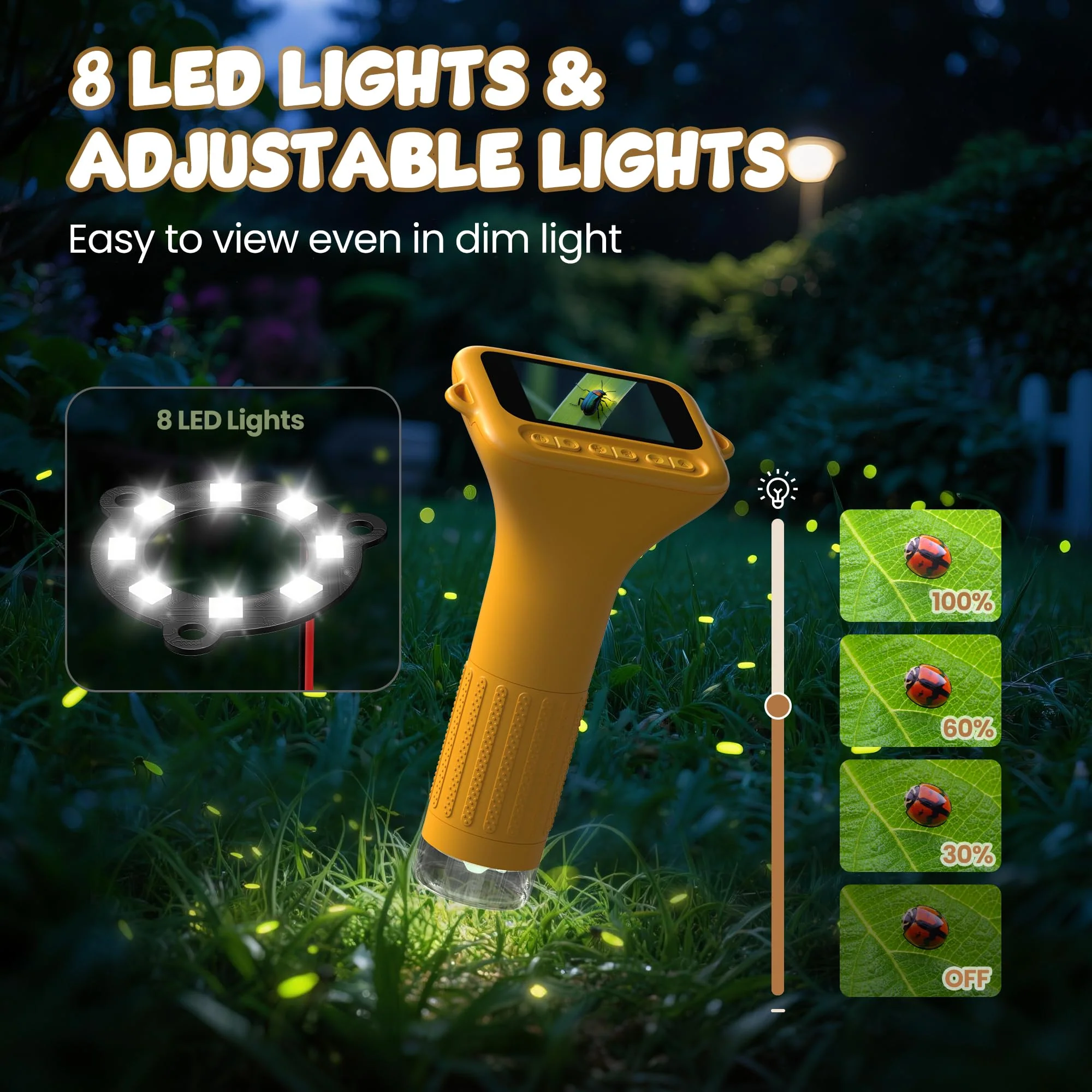 Handheld Microscope for Kids Portable Pocket Digiscope - 2" IPS HD Screen 1000X Digital Microscopes Camera PC Compatible 3-12 Year Old Girl Boy Science Edu Fun Birthday Gifts Toys - Image 7