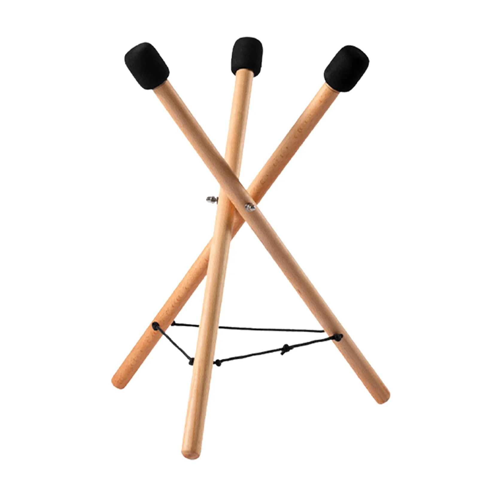Handpan Drum Stand, Steel Tongue Drum Bracket, Solid Beech Wood Adjustable Tripod Structure Drum Holder, Snare Holder Bracket for 12 to 22 Inch Percussion Instrument(Wood Color) wood color - Image 7