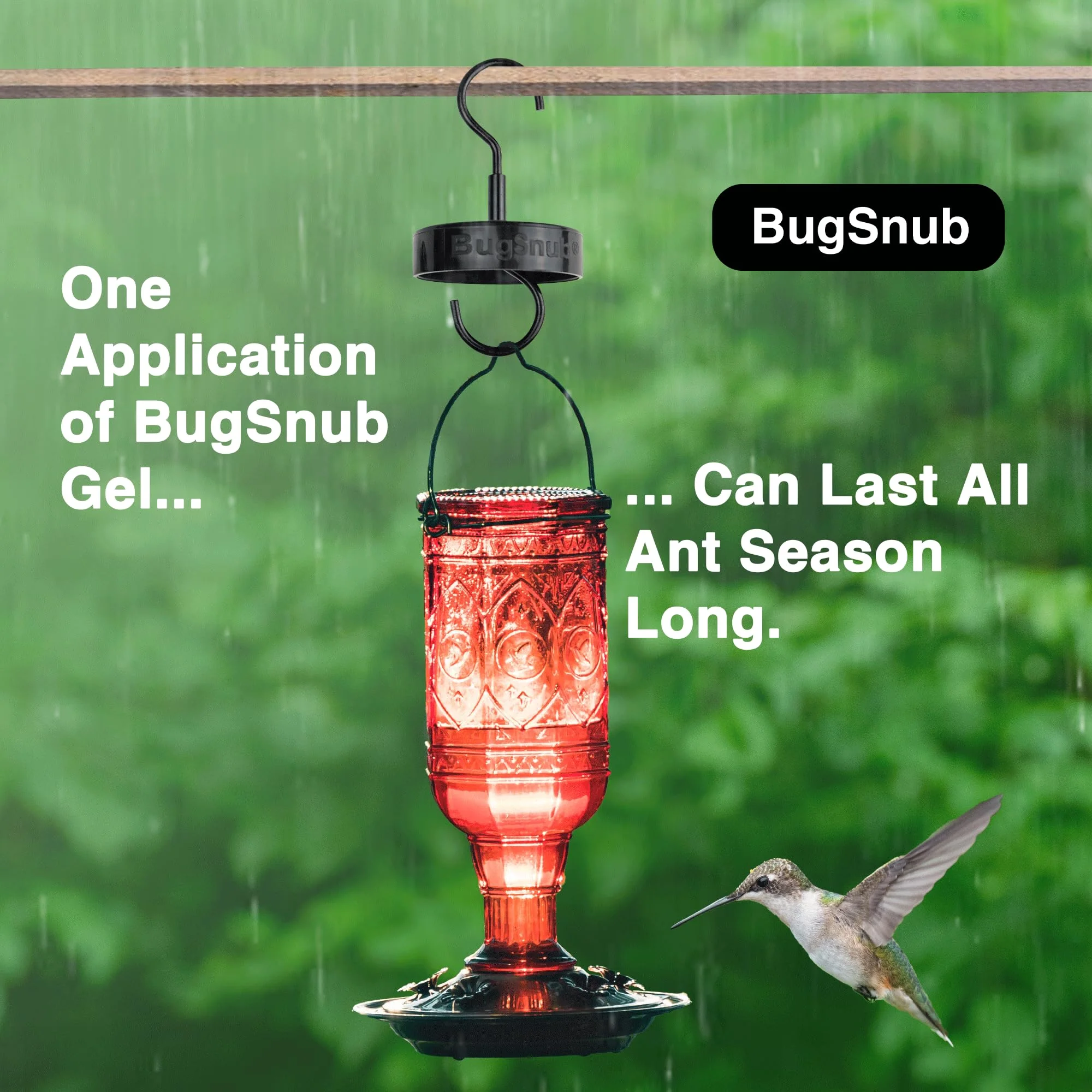 Hanging Ant Guard (3-pack)- Waterless Ant Defense for Hummingbird Nectar Feeders, Unique Upside-down Design, No Liquid Moat, Metal Hooks 3 Pack - Image 6