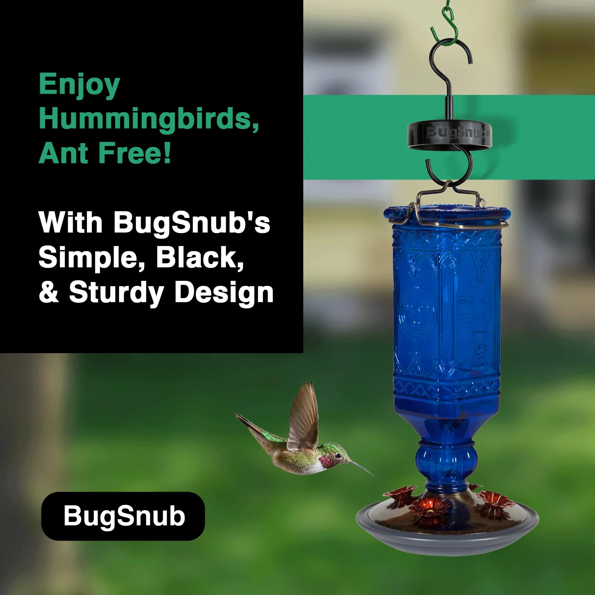 Hanging Ant Guard (3-pack)- Waterless Ant Defense for Hummingbird Nectar Feeders, Unique Upside-down Design, No Liquid Moat, Metal Hooks 3 Pack - Image 7