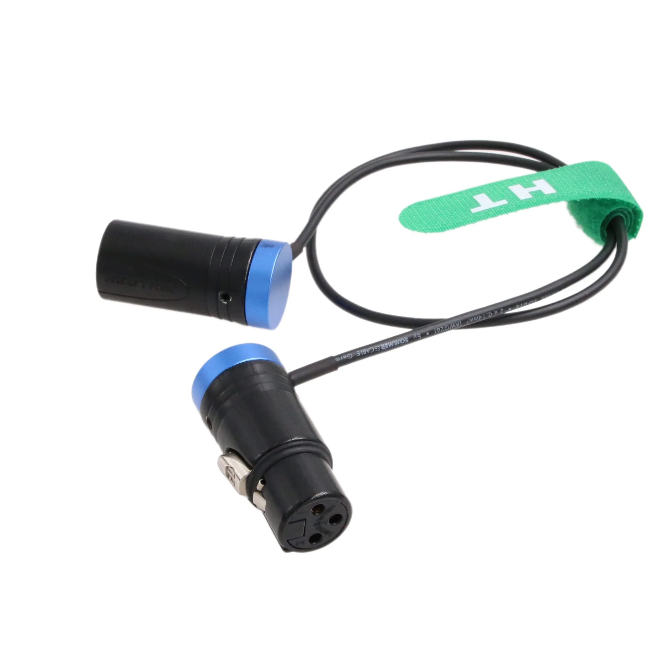 HangTon Audio Cable Low-Profile XLR 3 Pin Male to Female for Mic Camera Sound Devices 888 633 Zaxcom Zoom Audio Recorder Blue 20" - Image 4