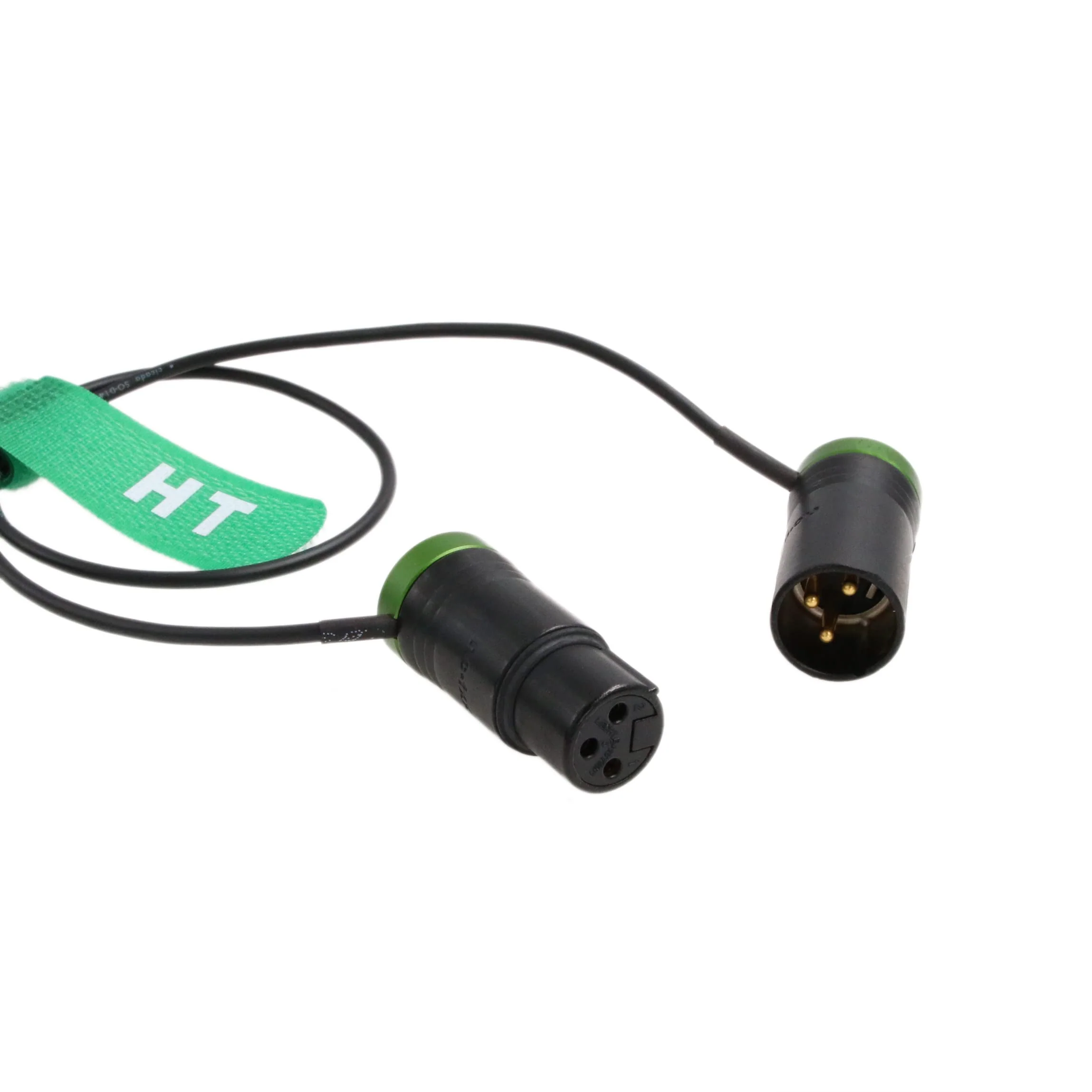 HangTon Audio Cable Low-Profile XLR 3 Pin Male to Female for Mic Camera Sound Devices 888 633 Zaxcom Zoom Audio Recorder Green 20" - Image 2