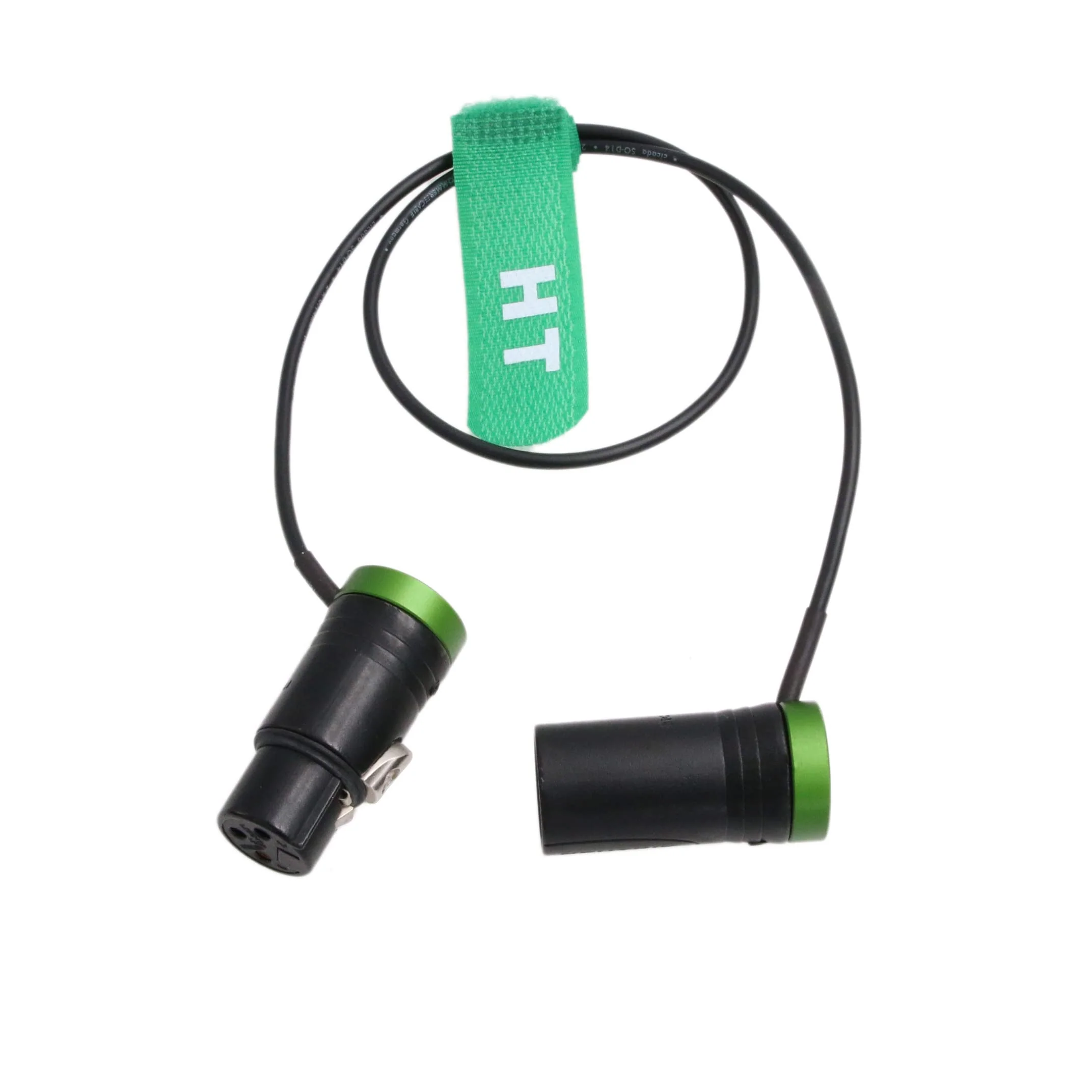 HangTon Audio Cable Low-Profile XLR 3 Pin Male to Female for Mic Camera Sound Devices 888 633 Zaxcom Zoom Audio Recorder Green 20" - Image 3