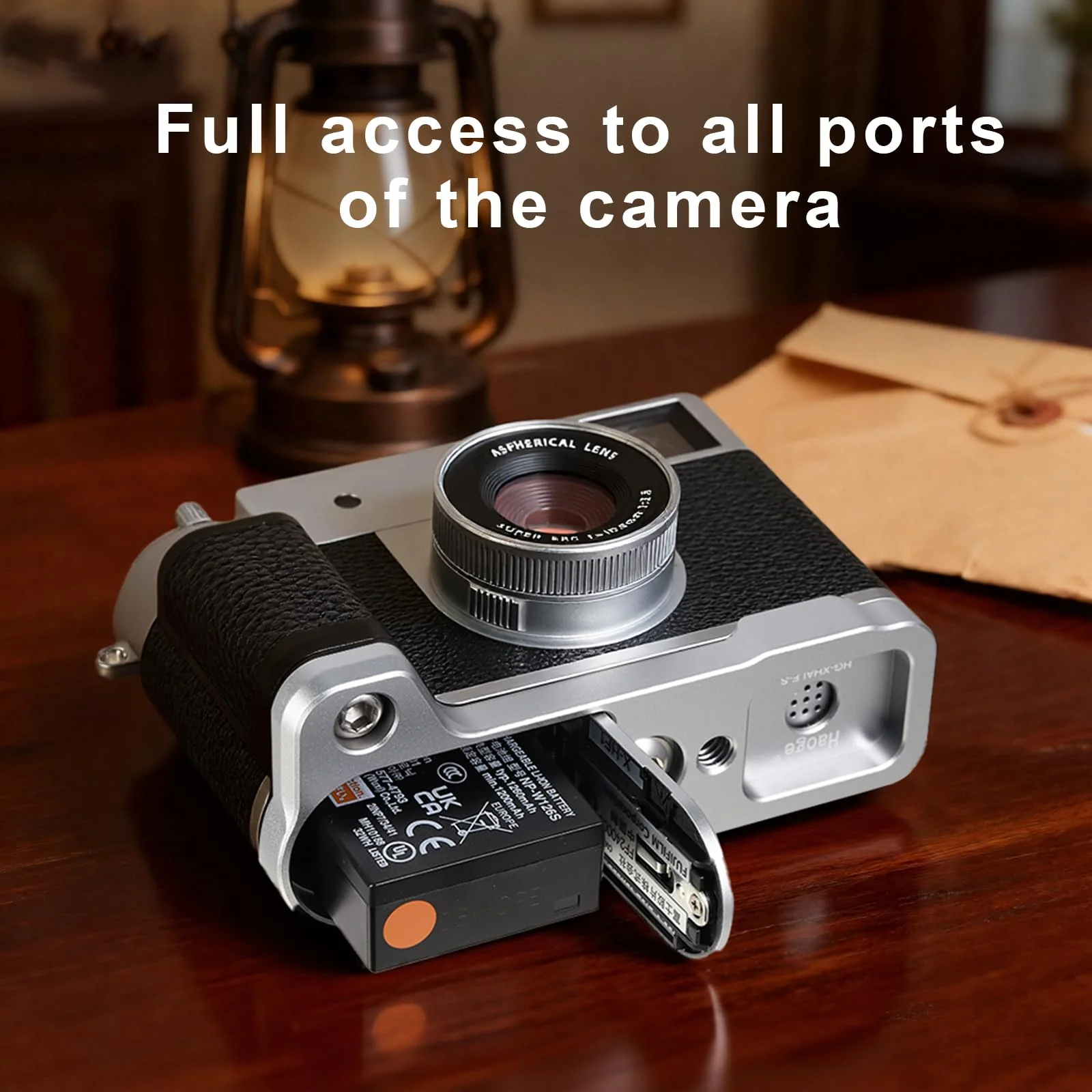 Haoge Handle HandGrip for Fujifilm x Half Camera Body Accessories L-Shape Grip Bracket Plate HG-XHALF-S Silver-Plate - Image 4