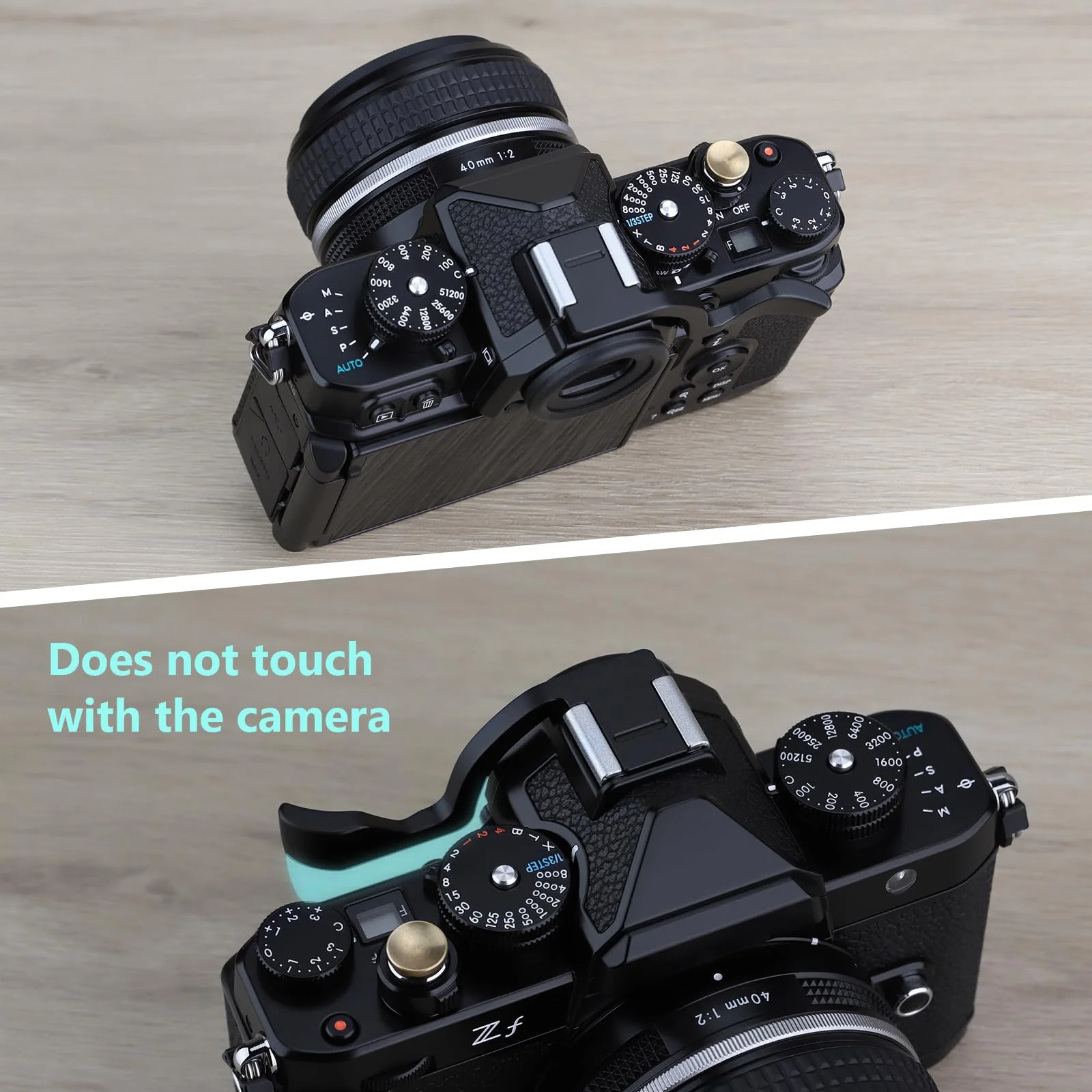 Haoge Metal Thumb Up Rest Hand Grip for Nikon Zf ZF Camera Accessories Black THB-ZF-B Hot Shoe Thumb Up - Image 3