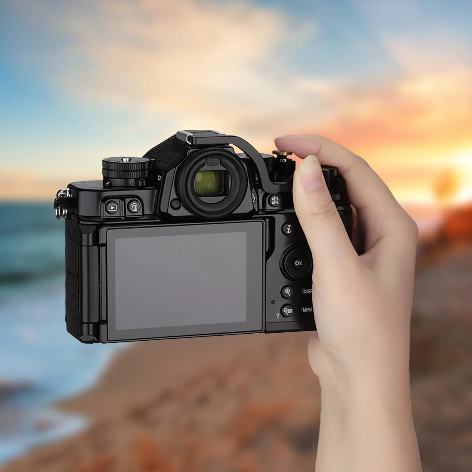 Haoge Metal Thumb Up Rest Hand Grip for Nikon Zf ZF Camera Accessories Black THB-ZF-B Hot Shoe Thumb Up - Image 6