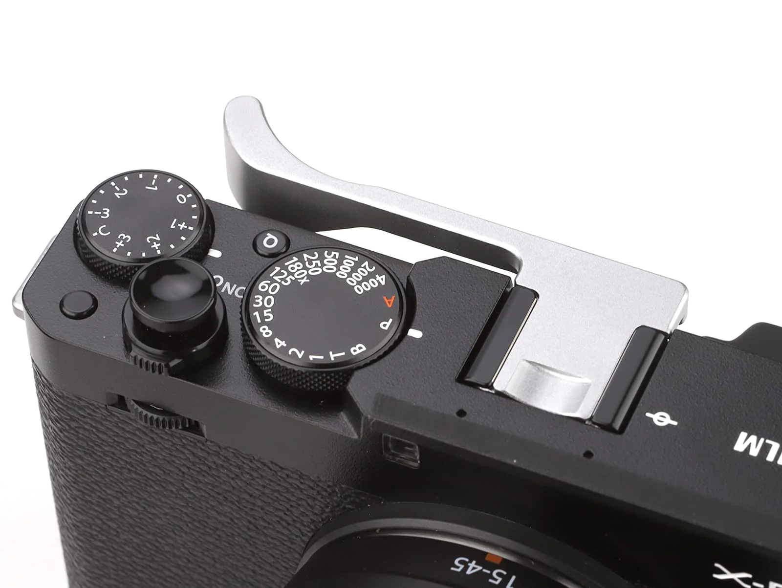 Haoge THB-X4S Hand Grip Metal Hot Shoe Thumb Up Rest for Fujifilm Fuji X-E4 Camera Silver - Image 4