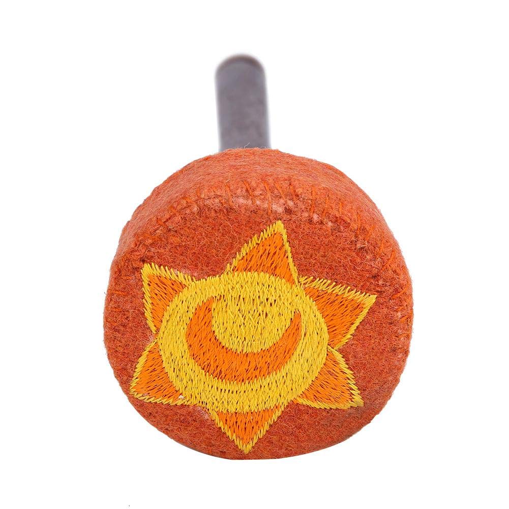 Hard Wood Felted Striker, Handmade Hard Wood Multi-Purpose Tibetan Buddhism Singing Bowl Mallet Striker Stick for Meditation Chakra Healing Prayer and Yoga (Orange) Orange - Image 5
