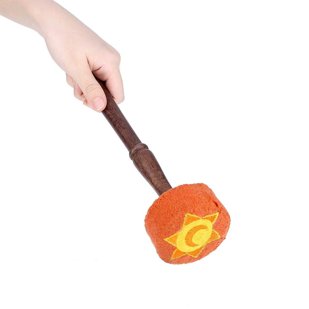 Hard Wood Felted Striker, Handmade Hard Wood Multi-Purpose Tibetan Buddhism Singing Bowl Mallet Striker Stick for Meditation Chakra Healing Prayer and Yoga (Orange) Orange - Image 7