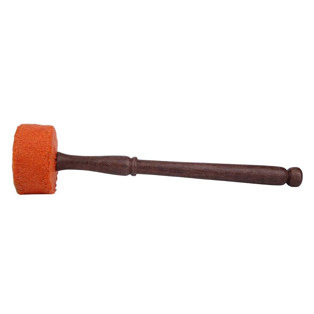 Hard Wood Felted Striker, Handmade Hard Wood Multi-Purpose Tibetan Buddhism Singing Bowl Mallet Striker Stick for Meditation Chakra Healing Prayer and Yoga (Orange) Orange - Image 9