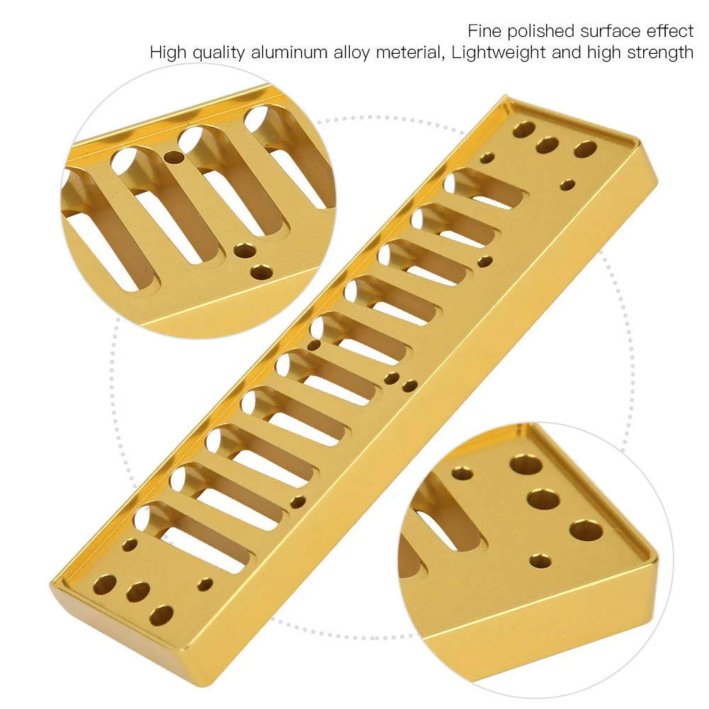 Harmonica Comb, Aluminum Alloy Comb Harmonica Part for Hohne SP20 Blues HormonicaComb Accessory 10 Hole Blues Harp Comb(gold) gold - Image 3