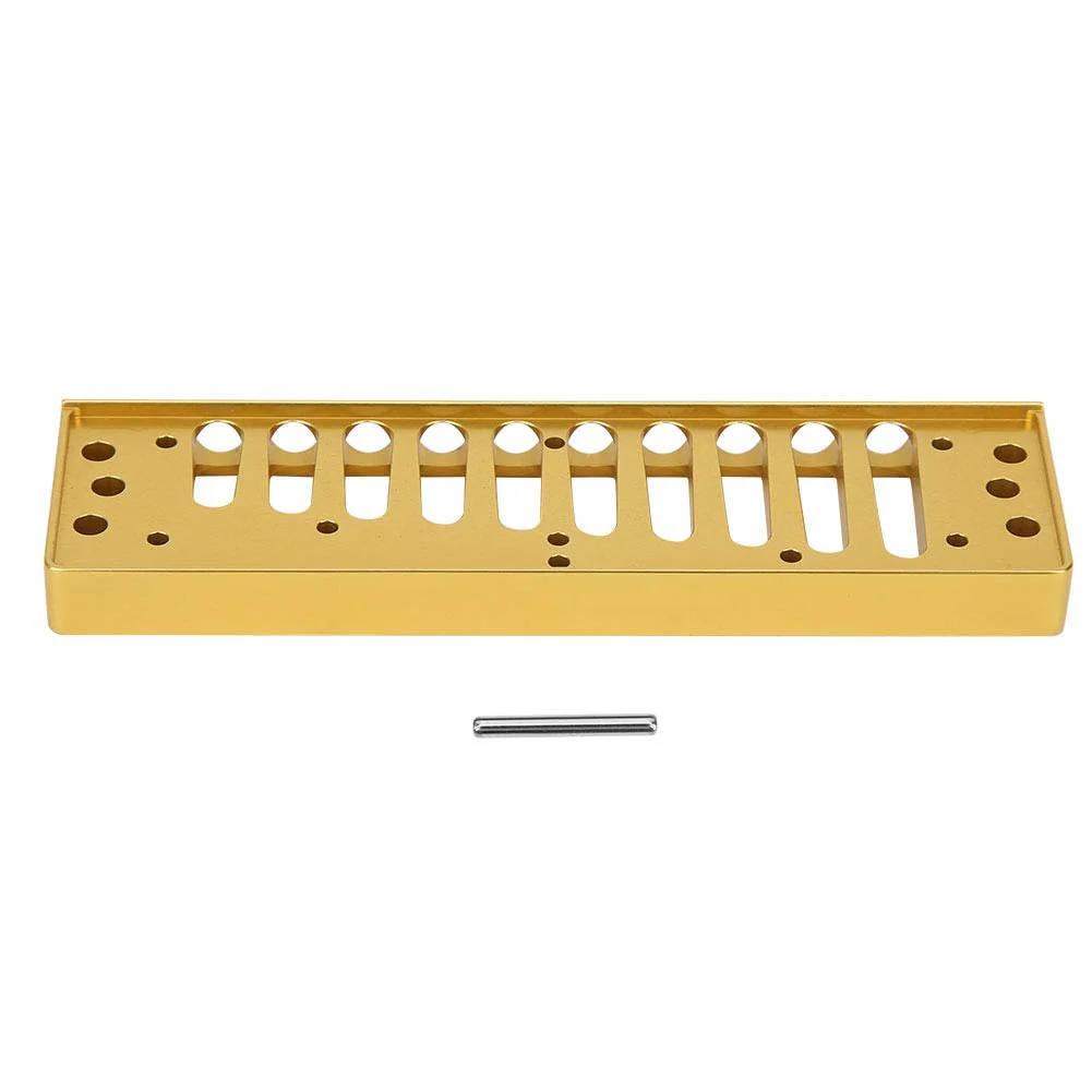 Harmonica Comb, Aluminum Alloy Comb Harmonica Part for Hohne SP20 Blues HormonicaComb Accessory 10 Hole Blues Harp Comb(gold) gold - Image 4