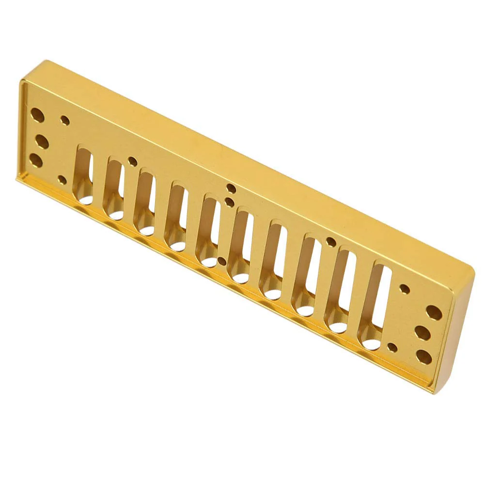 Harmonica Comb, Aluminum Alloy Comb Harmonica Part for Hohne SP20 Blues HormonicaComb Accessory 10 Hole Blues Harp Comb(gold) gold - Image 6
