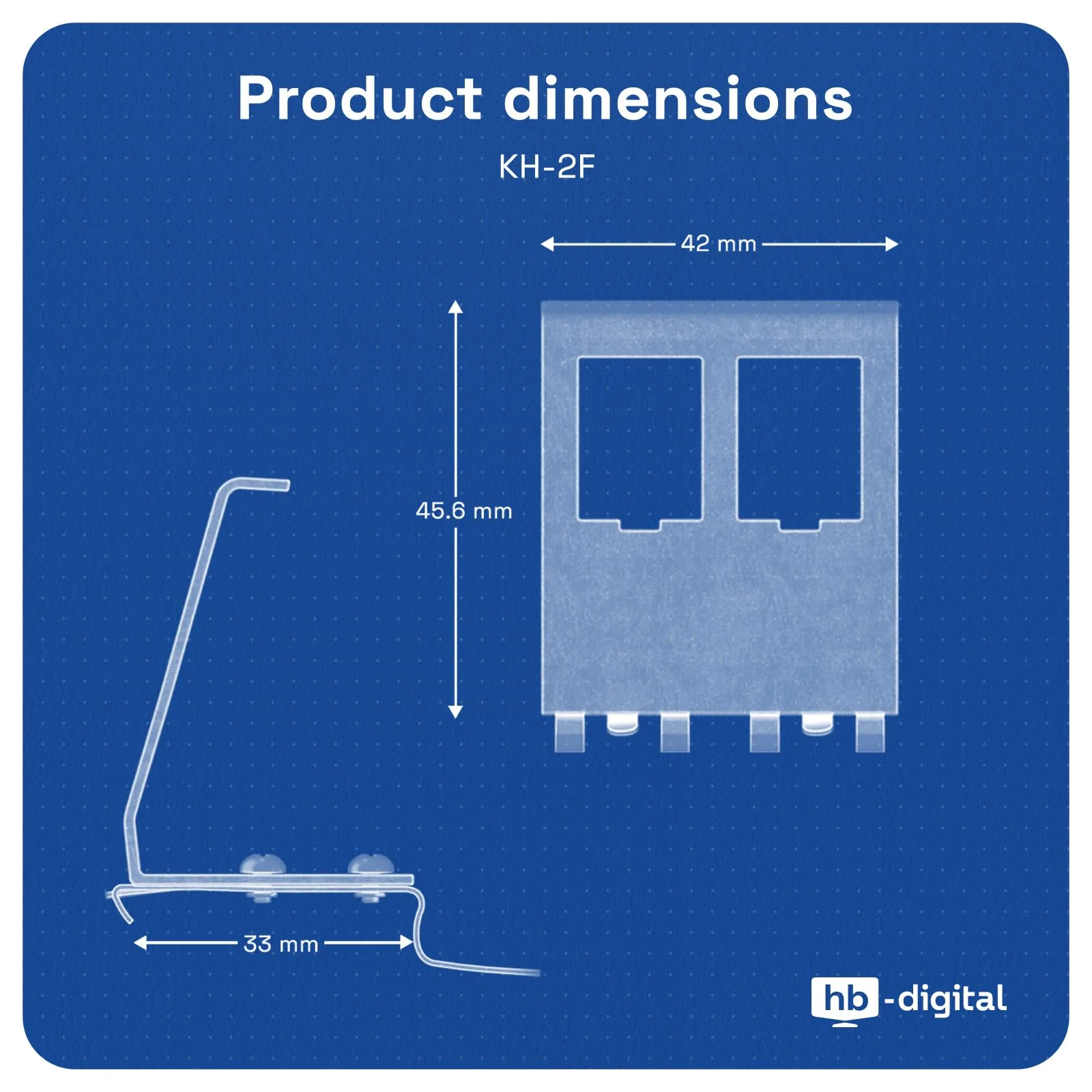 hb-digital 2 x CAT 6a Keystone Module RJ45 Socket STP 10 Gbit/s - Tool-Free LSA - with 1x 2-Port 35 mm DIN Rail Metal DIN Rail Adapter Keystone Holder Ethernet LAN Network Switch - Image 9