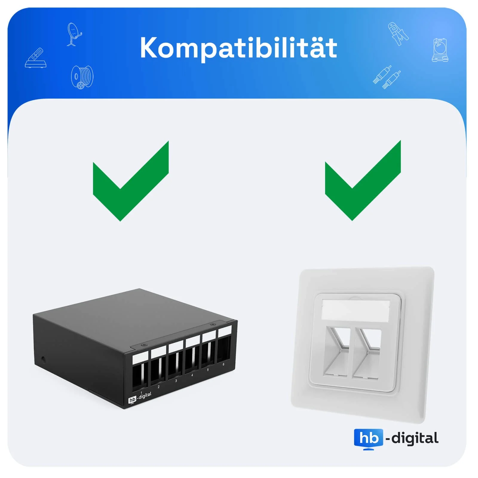 HB-DIGITAL Keystone Module with USB 3.0 Female Multimedia Keystone for Patch Panel Network Socket Keystone Holder Connector Adapter Coupling Plug & Play Black - Image 5