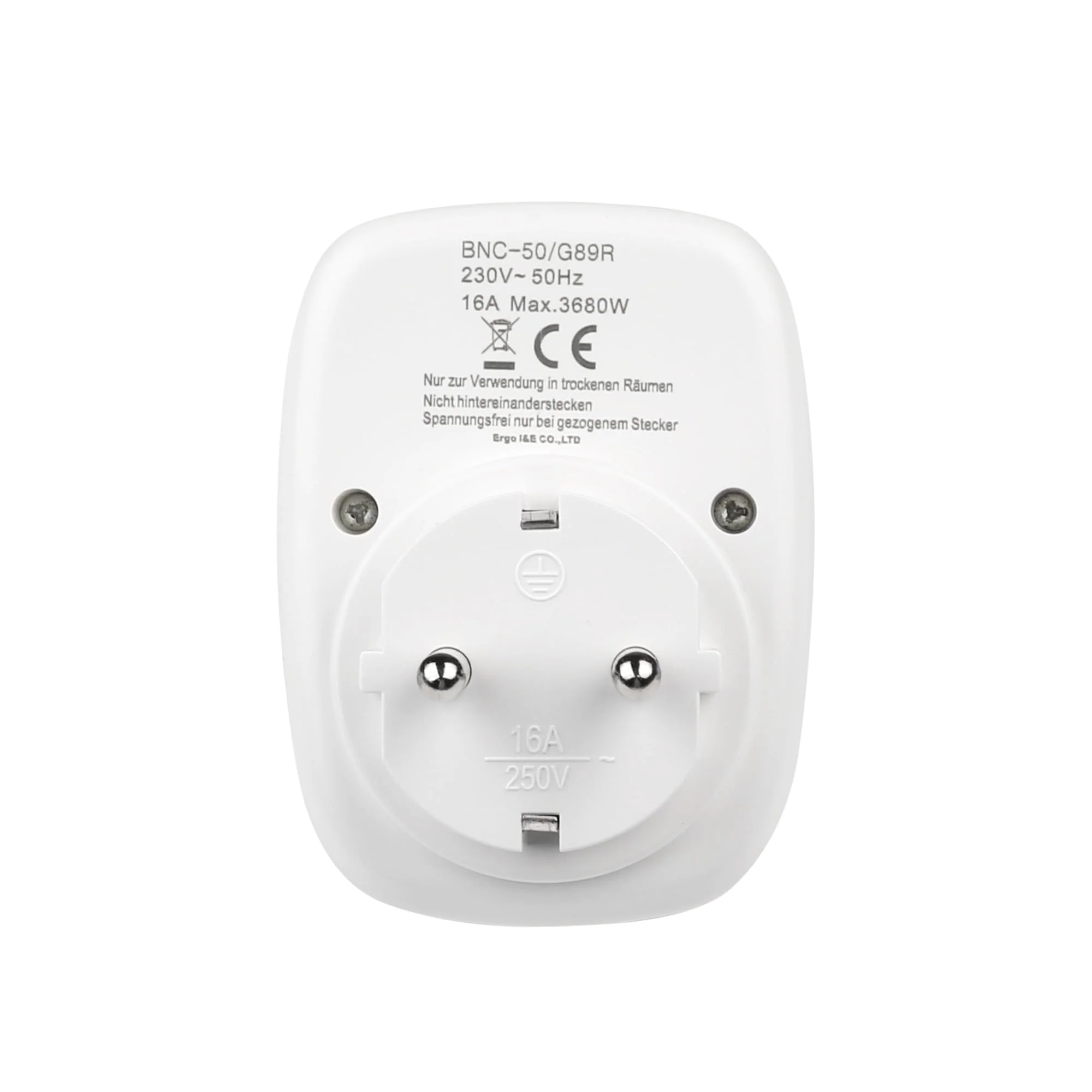 HBN 1 x Radio Socket with 1 Remote Control, 16 A/3,680 W Remote Controlled Plug for Indoor Christmas Decoration, Household Appliances, Range 30 m, White 1er - Image 2