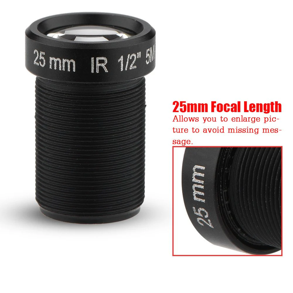 HD CCTV Camera Lens, 5 Million Pixels and 25mm Focal Length Have IR Night Vision Function Universal Compatibility Gives You a 24-Hour Default - Image 4