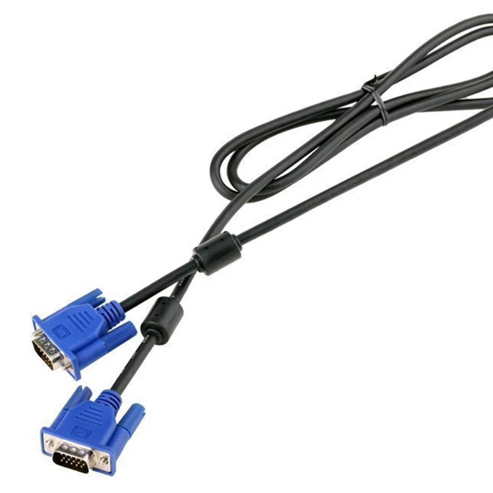HD15 15Pin Gold Plated DB15 VGA Male to Male Monitor Cable VGA to VGA TV Computer Monitor DVD Wire Cord (5 Ft Blue Connector) - Image 2