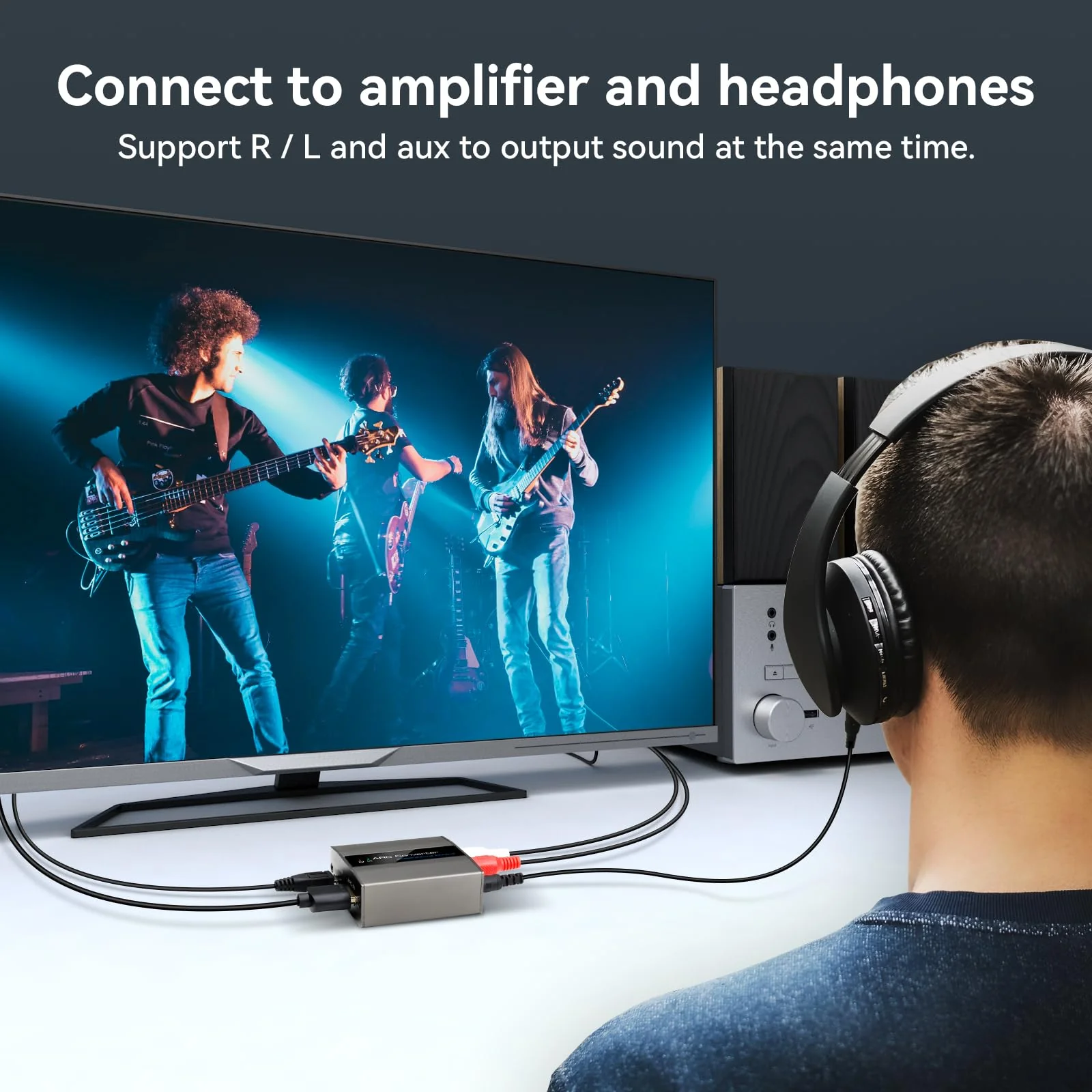 HDMI ARC Adapter 4K60Hz HDMI ARC Audio Extractor with 3.5mm and L R Stereo Audio for HDTV Soundbar Speaker Amplifier M HDMI ARC Adapter - Image 6