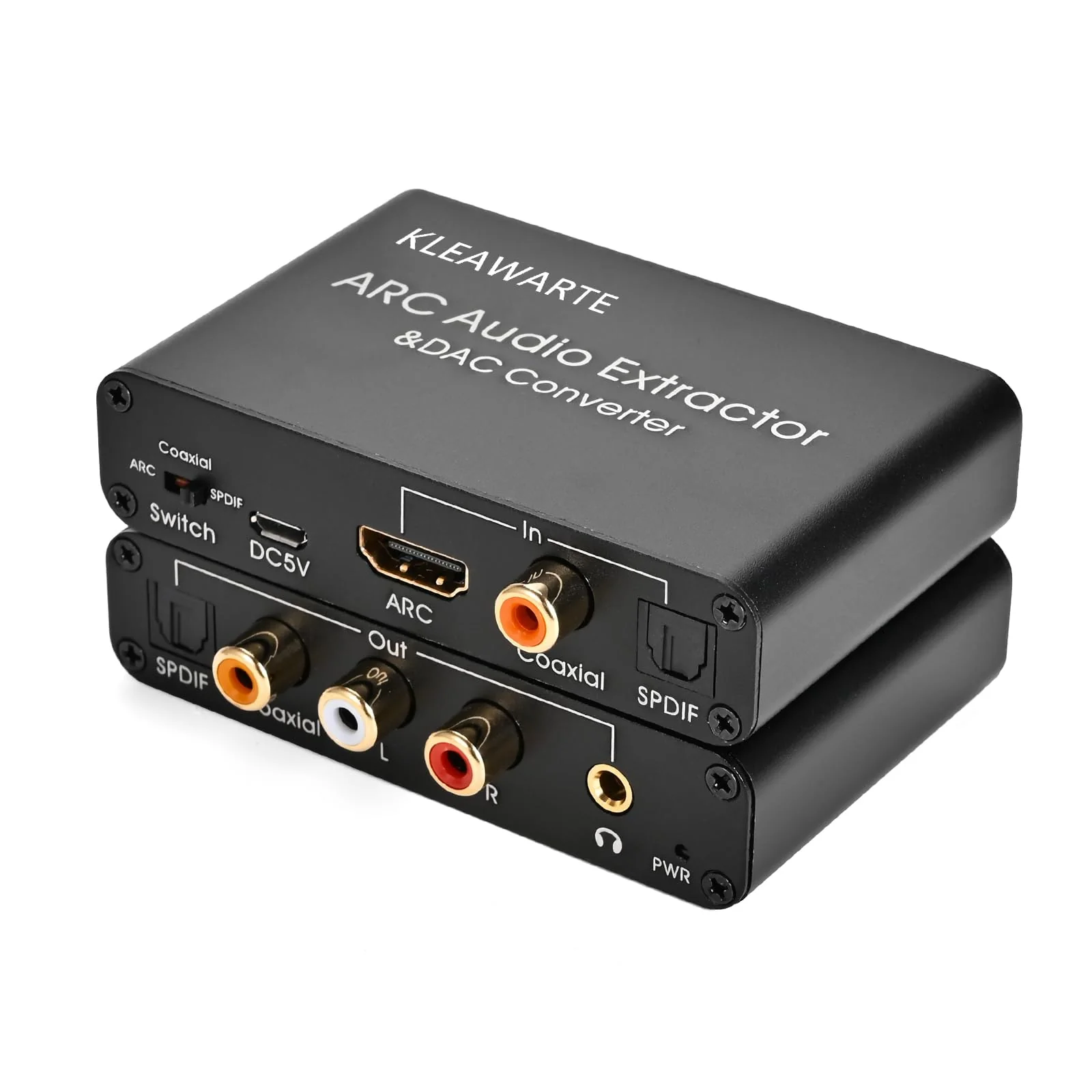 HDMI ARC Adapter ARC Audio Extractor ARC HDMI SPDIF/Optical Coaxial to Stereo Audio SPDIF Coaxial L/R 3.5mm Jack for TV 192KHz Digital to Analog Converter DAC Converter - Image 2