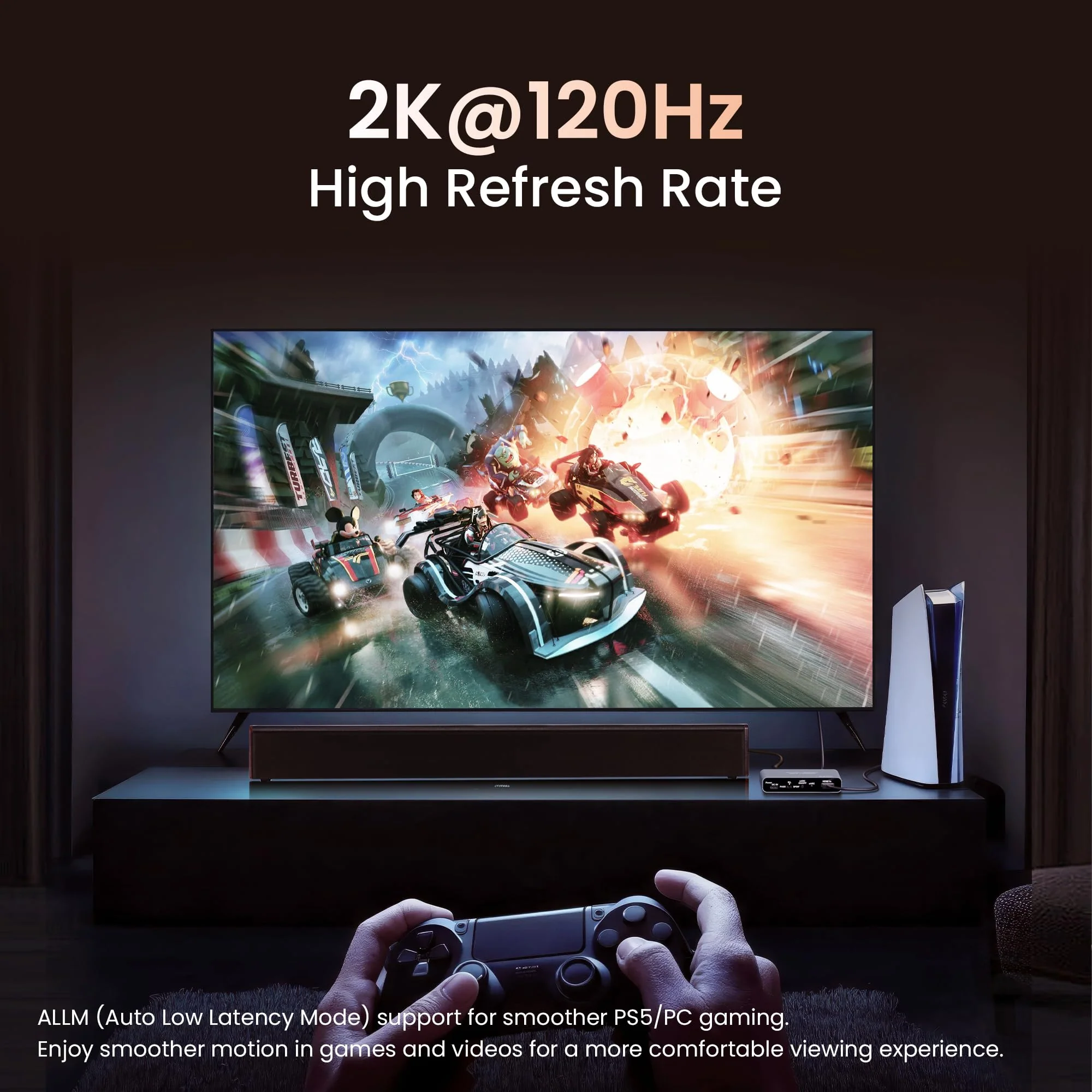 HDMI ARC Audio Extractor 4K60Hz, HDMI ARC Adapter to Optical/SPDIF RCA 3.5mm AUX Audio Adapter Converter Splitter Support LPCM 5.1/DTS/DSD for Laptop/TV Box/DVD/PS5/Soundbar/Speaker/Amplifier 4K@60Hz Grey - Image 3