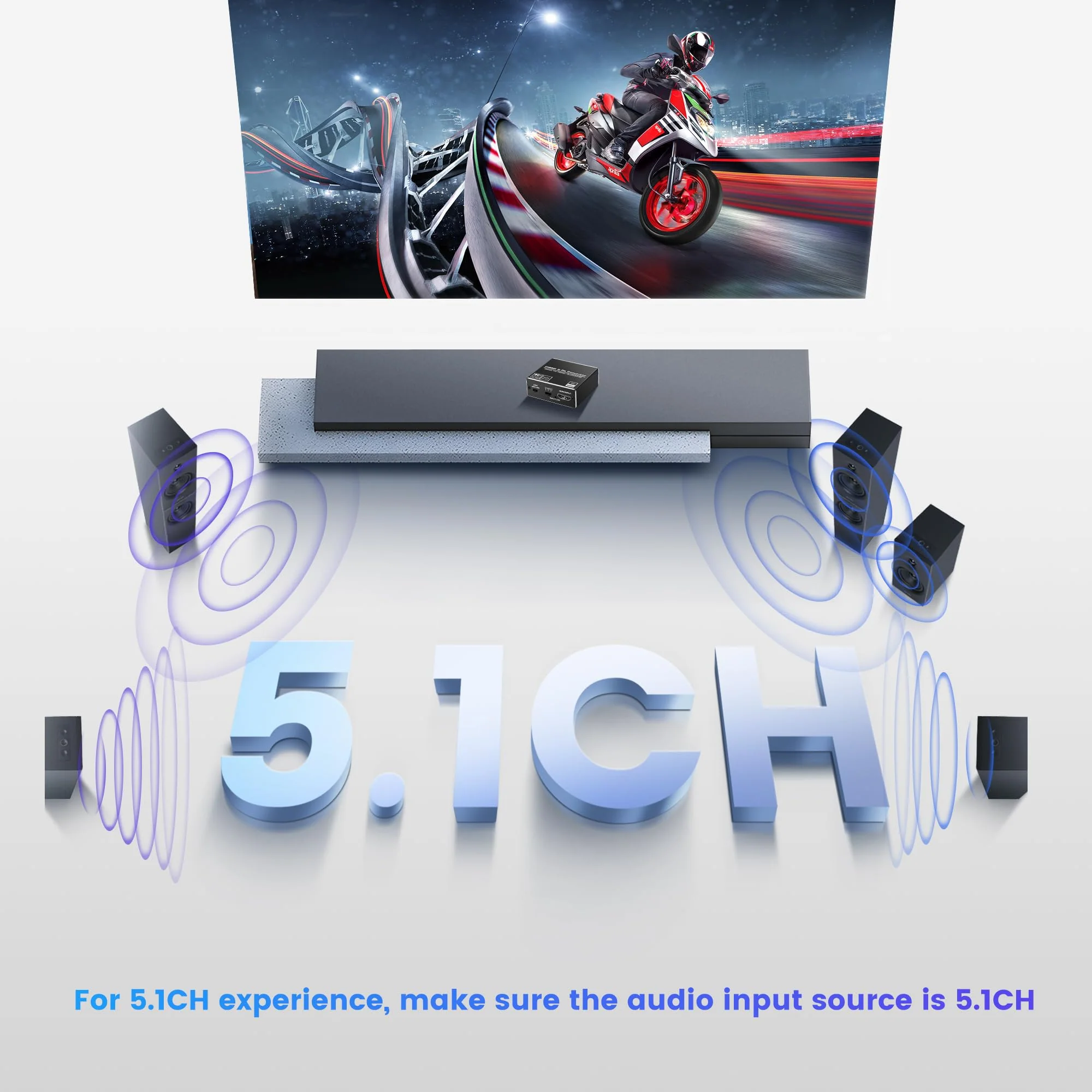 HDMI ARC to Optical Audio Adapter, NEWCARE 4K@60Hz HDMI Audio Splitter Converter, HDMI to HDMI+Optical Toslink SPDIF+3.5mm Jack AUX Audio Out, Metal HDMI Audio Extractor Support Blue-Ray Play Soundbar - Image 7