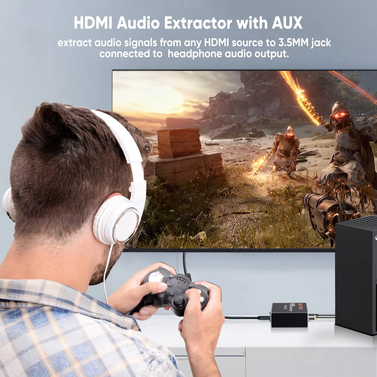 HDMI Audio Extractor 4K 60Hz HDMI to Optical SPDIF + 3.5mm AUX RCA Stereo Audio Splitter Converter Supports HDR10, HDMI 2.0, HDCP, 1080P, Digital DTS, 5.1 Sound Channels, PCM, EDID - Image 5