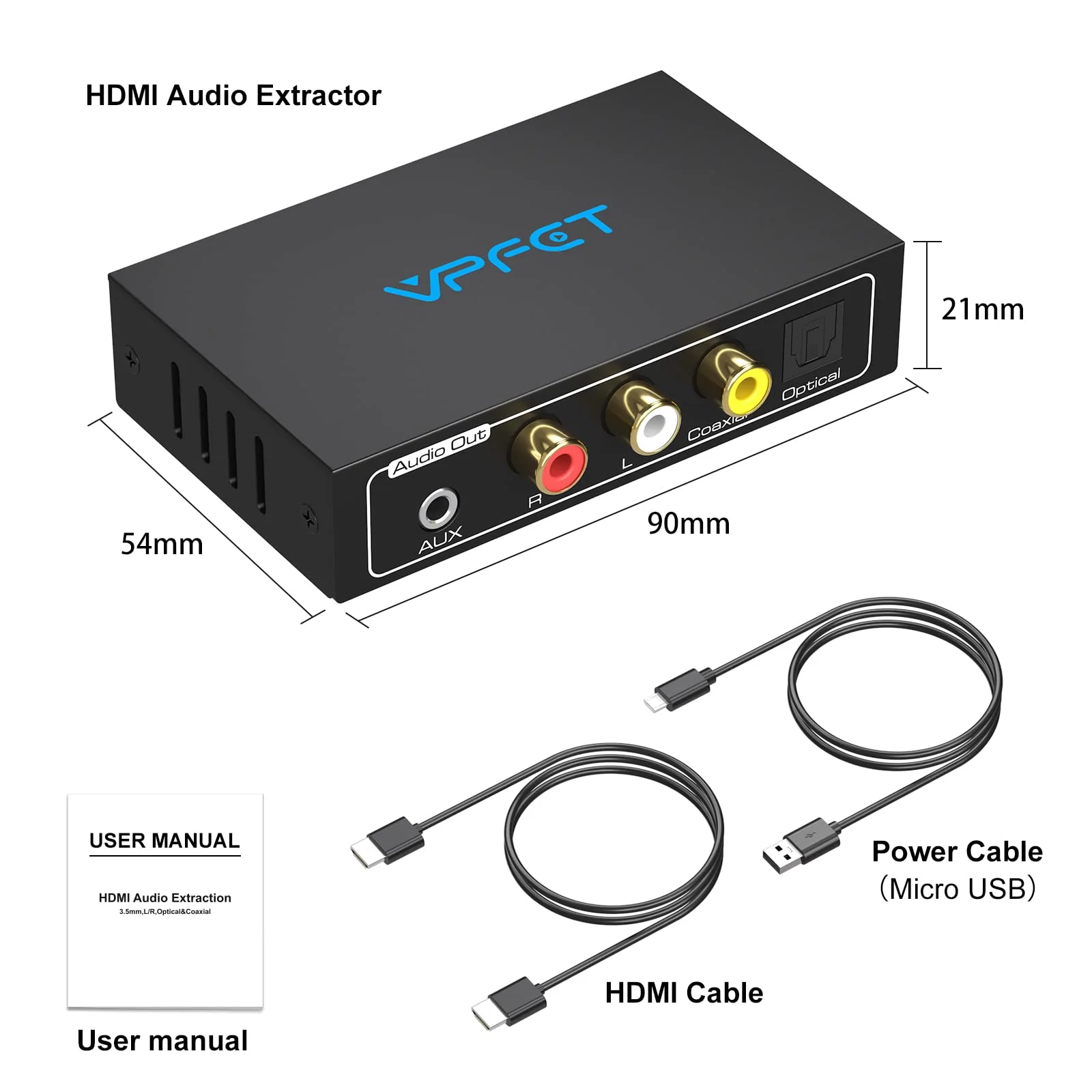 HDMI Audio Extractor 4K Splitter to Optical 3.5mm AUX L/R Coaxial Audio Adapter Converter 8 EDID Settings Supports HDCP 1080p 3D Digital DTS 5.1 PCM for PS4 PS5 Xbox Fire Stick Pass Through CEC HDMI to Optical+Coaxial 4k30 - Image 7