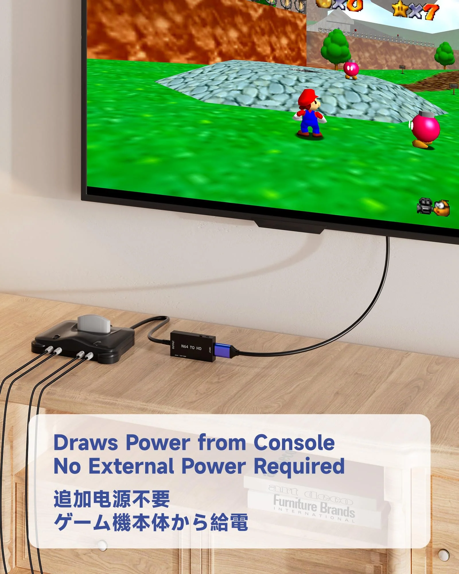 HDMI Converter for N64, Gamecube, SFC & SNES – Convert S-Video to HDMI (Cleaner Output Than RCA Composite) – Plug & Play Adapter with 1.5m HDMI Cable, No External Power Required Black - Image 5