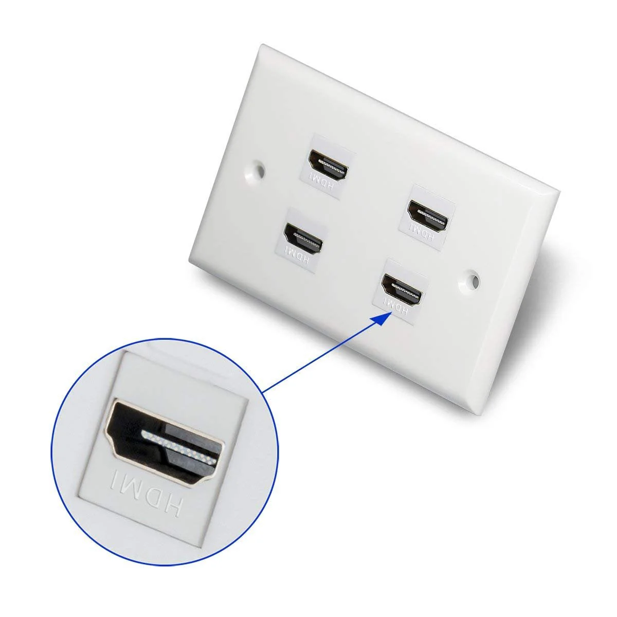 HDMI Keystone Jack, 10 Pack HDMI Keystone Insert Female to Female Coupler Adapter - White 10pcs 10pack - Image 2