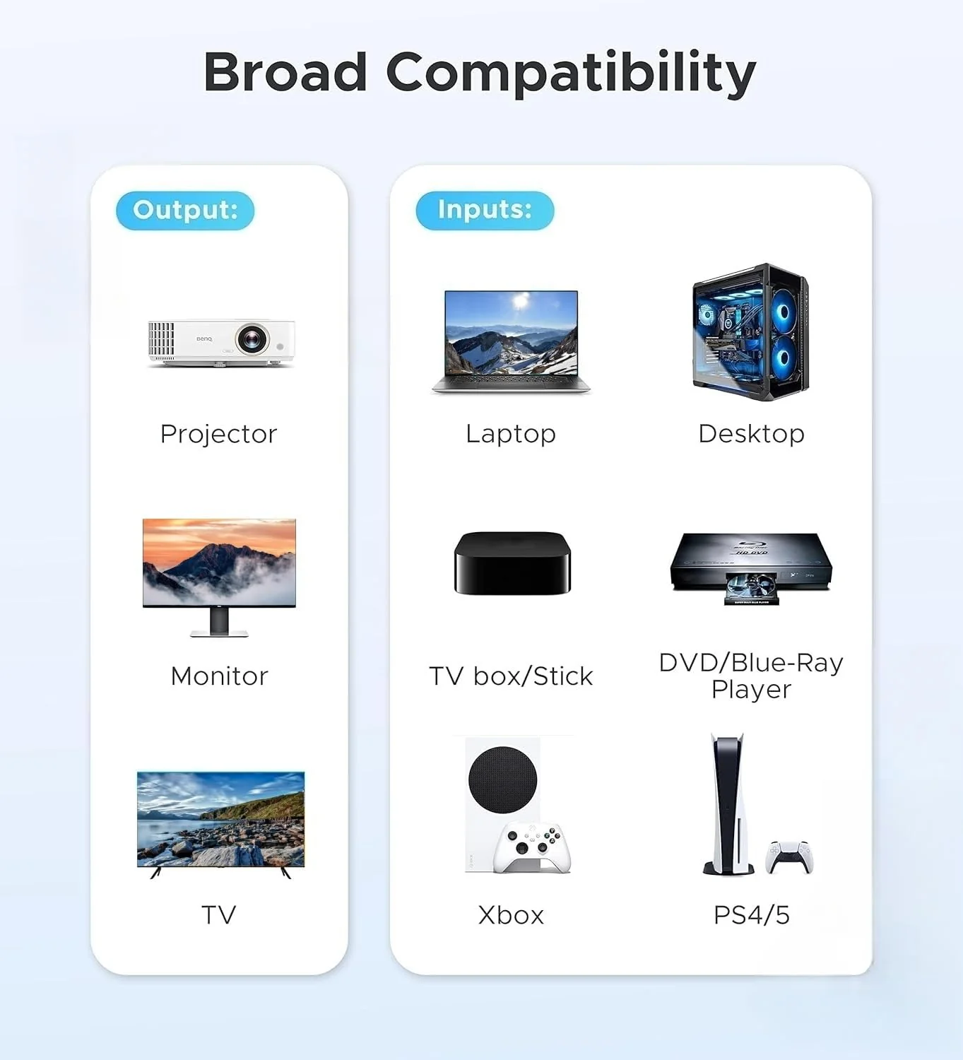HDMI Switch, 4K@60Hz HDMI Switcher 7 in 1 Out with IR Remote, 7 Port HDMI Selector Box Support HDMI2.0, Dolby Vision/Atmos, HDR10 for Box, Switch, PS5/4, Roku, Fire -Stick-Black 4K@60Hz 7 in 1 Out black - Image 6