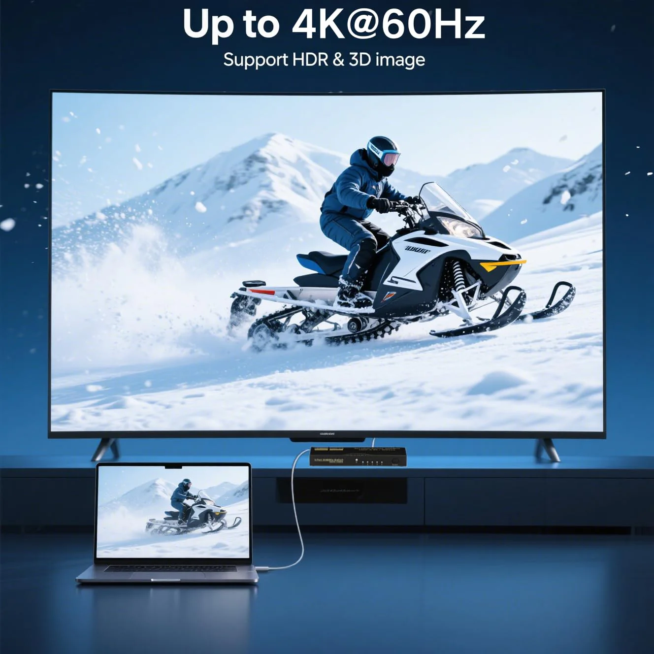HDMI Switch 5 in 1 Out 4K@60Hz, DGODRT 5 Port HDMI Switcher Selector Box with Remote and Auto Switch, Support 3D HDR10 HDCP2.2, 5x1 Game Switcher Hub Compatible with PS5 Xbox Switch Roku Fire Stick - Image 2