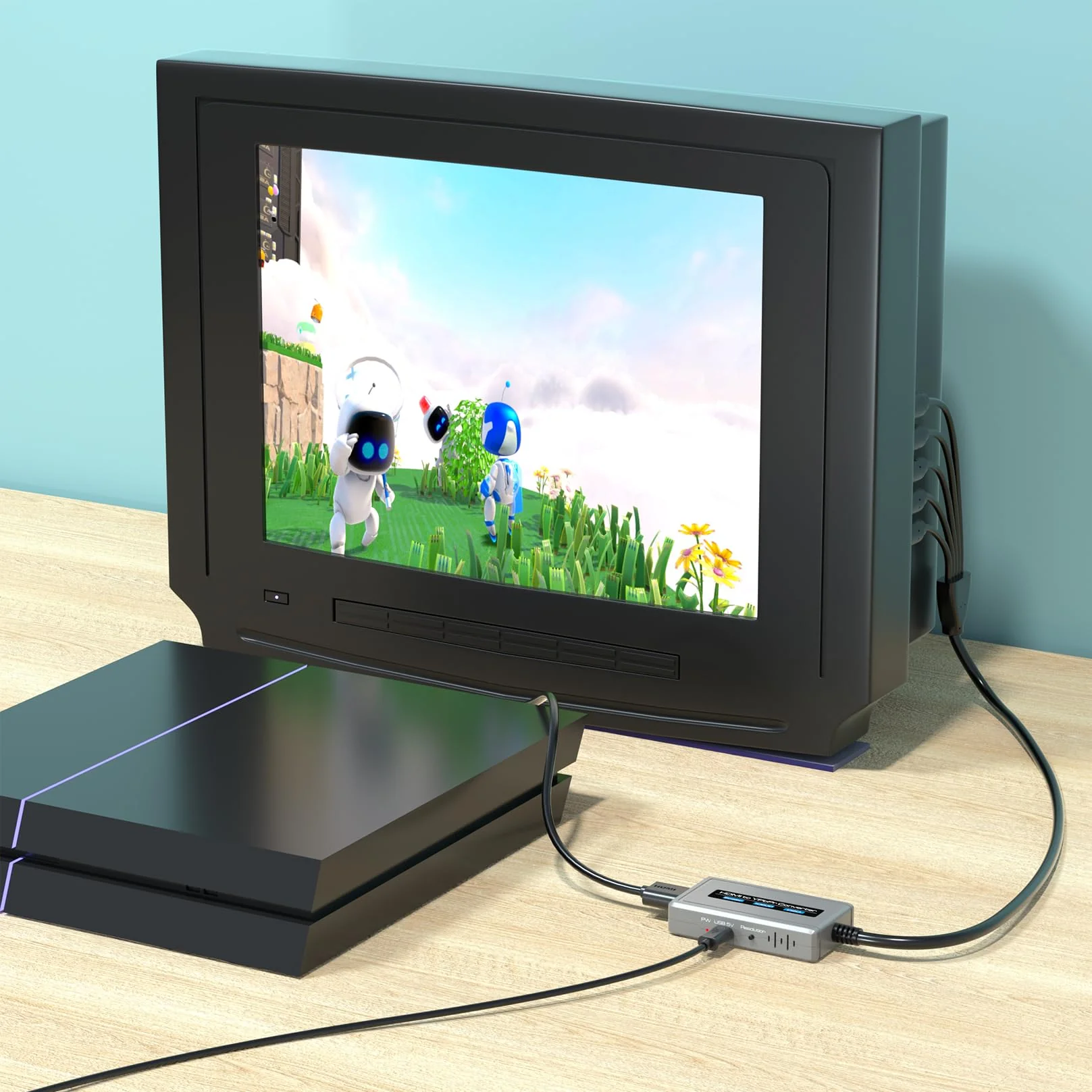 HDMI to Component Converter with Scaler Function, 1080P HDMI to YPbPr Converter Supports 1080i HD Input Grey - Image 5