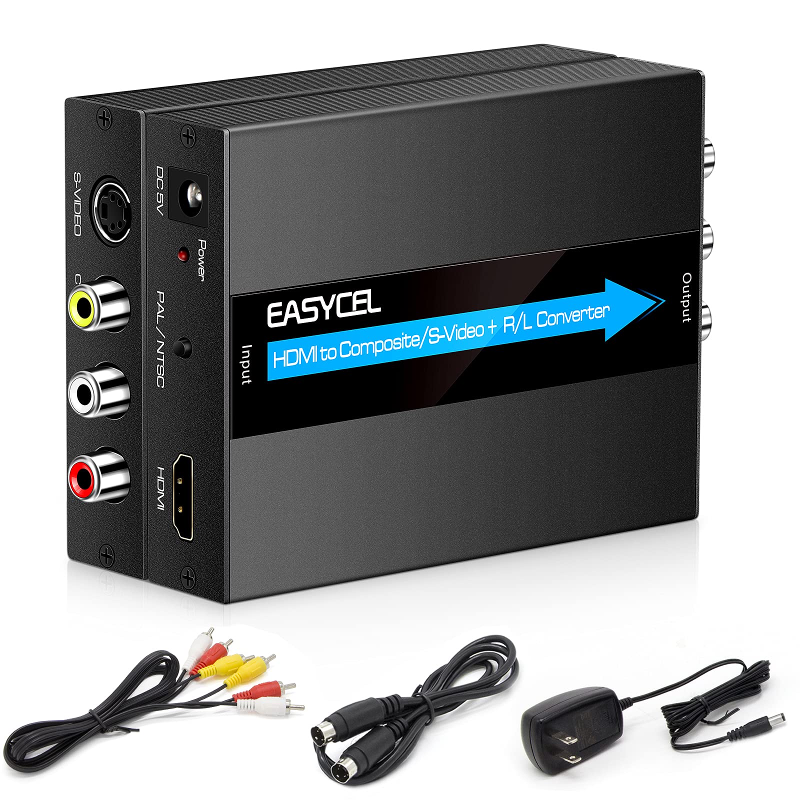 HDMI to S-Video RCA Converter, 1080P Input, Easy Installation, No Software Required