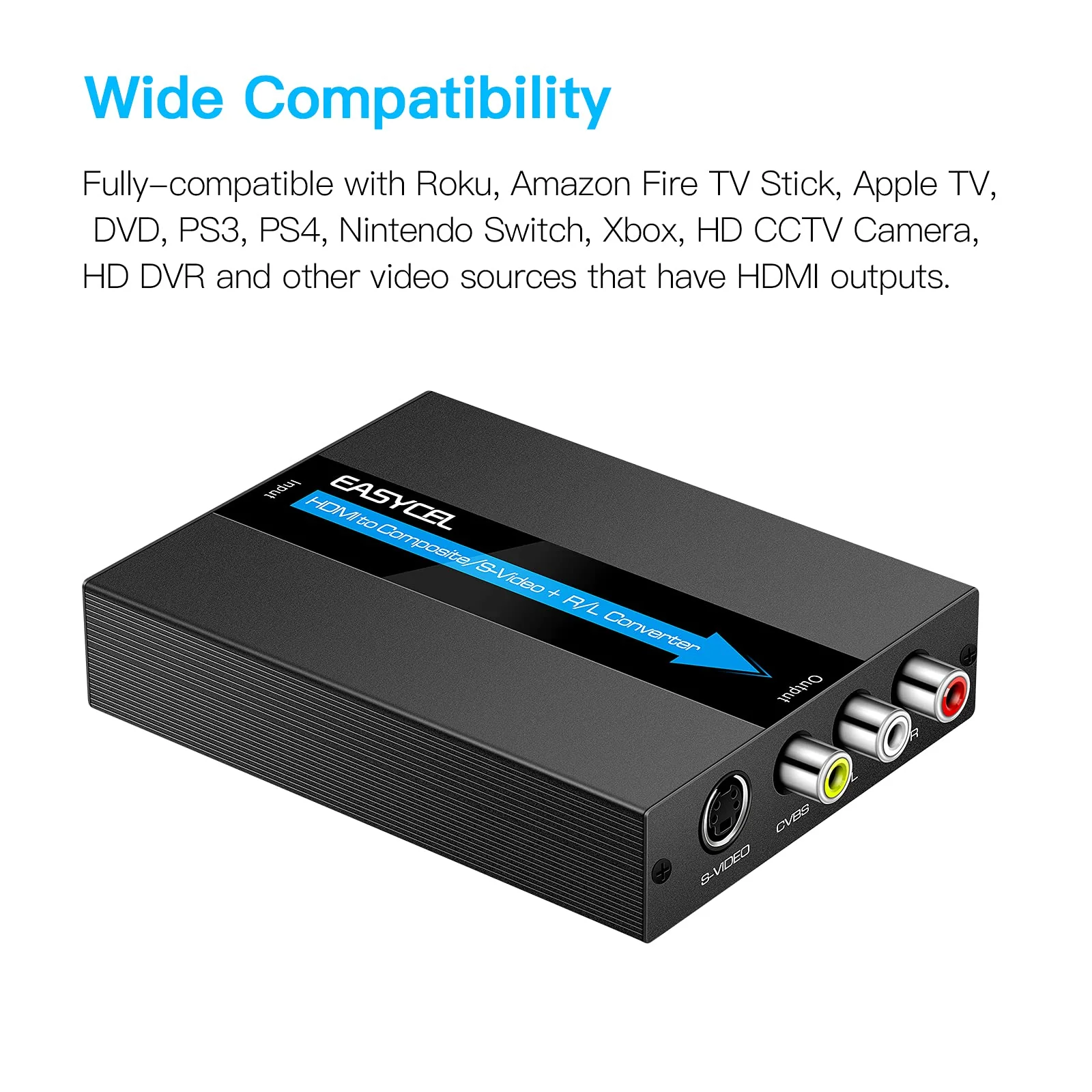 HDMI to S-Video RCA Converter, 1080P Input, Easy Installation, No Software Required - Image 2