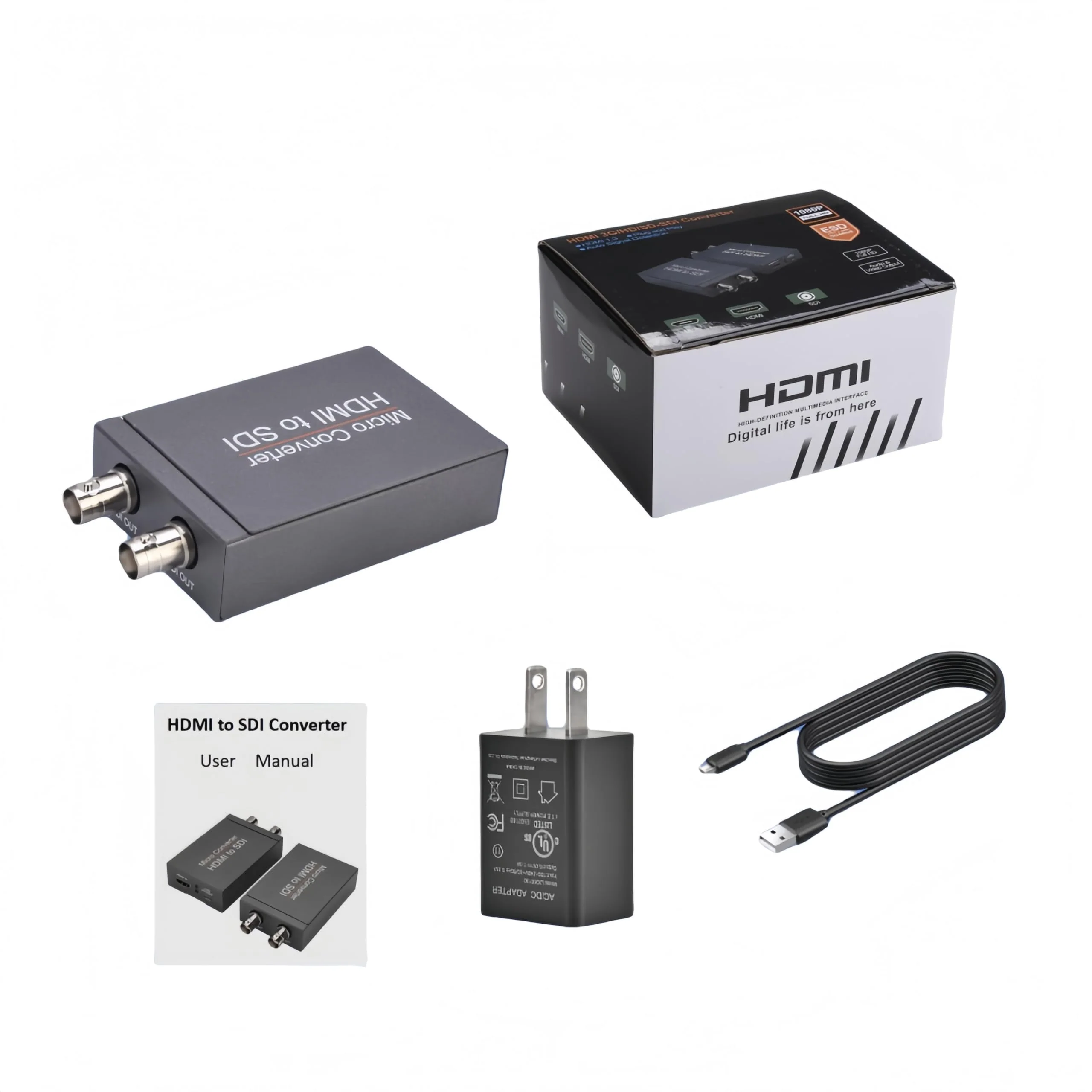 HDMI to SDI Converter Adapter HDMI to 3G-SDI/HD-SDI Converter Audio Embedder Dual SDI Output for CCTV Camera Home Theater - Image 6